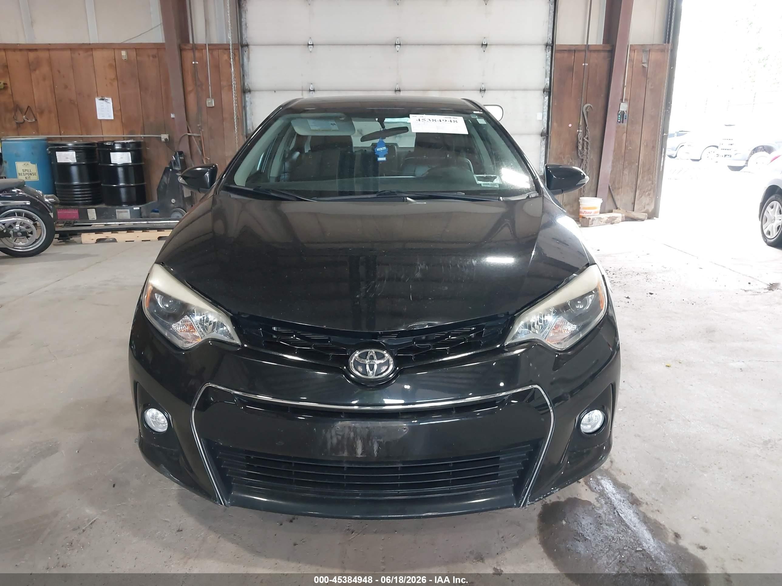 2014 Toyota Corolla S Plus Black vin: 2T1BURHE2EC127444