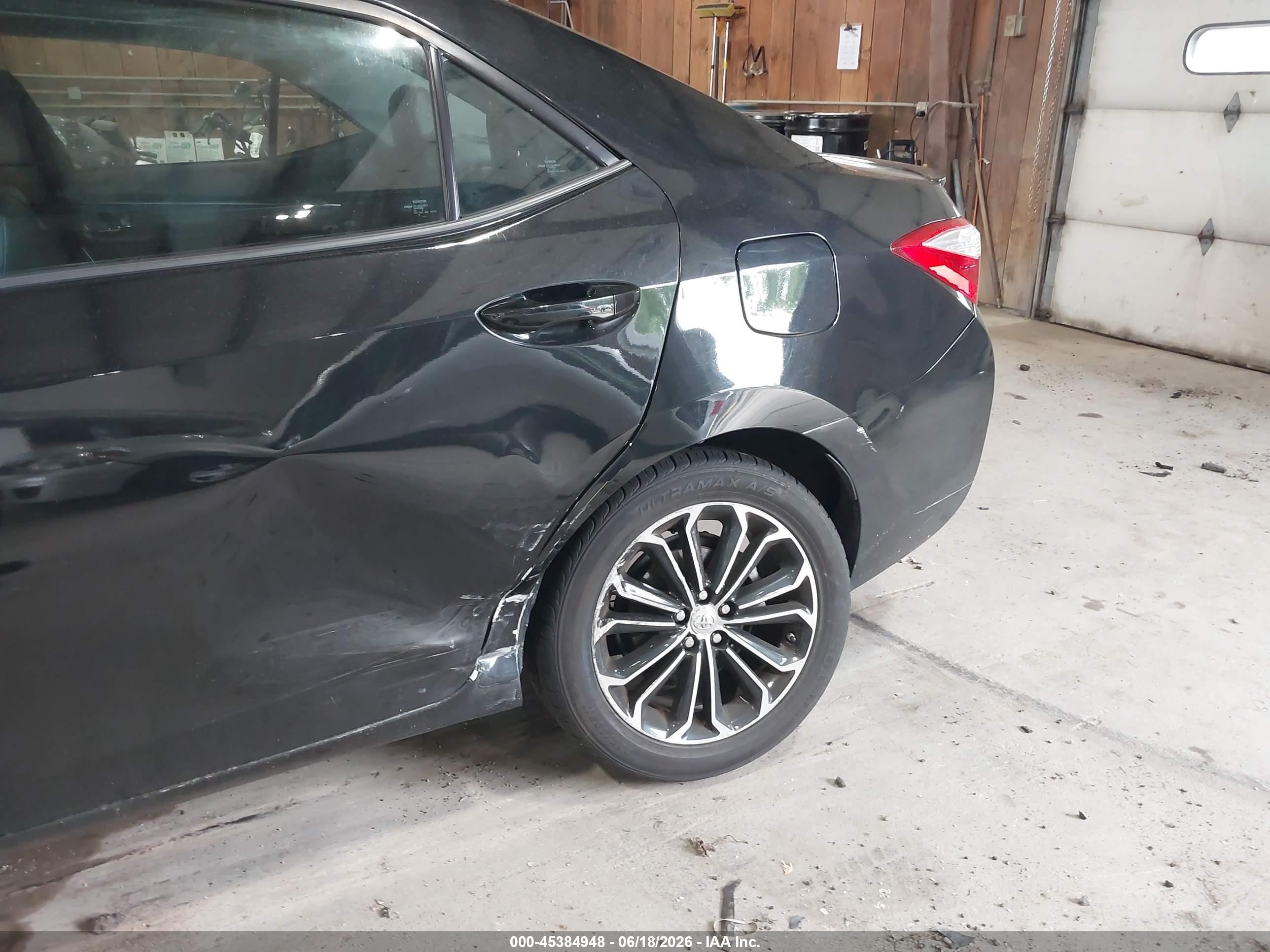 2014 Toyota Corolla S Plus Black vin: 2T1BURHE2EC127444