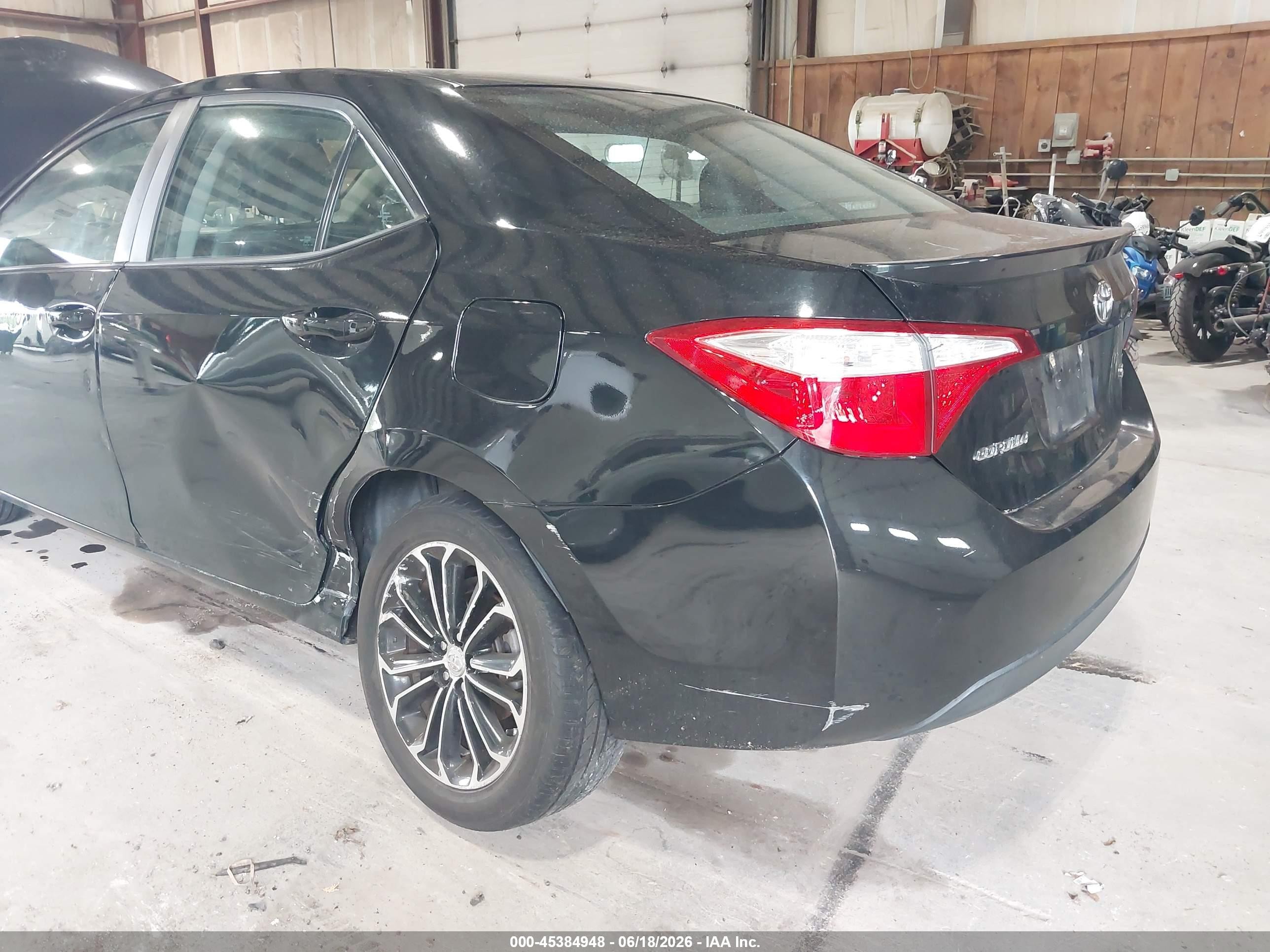 2014 Toyota Corolla S Plus Black vin: 2T1BURHE2EC127444