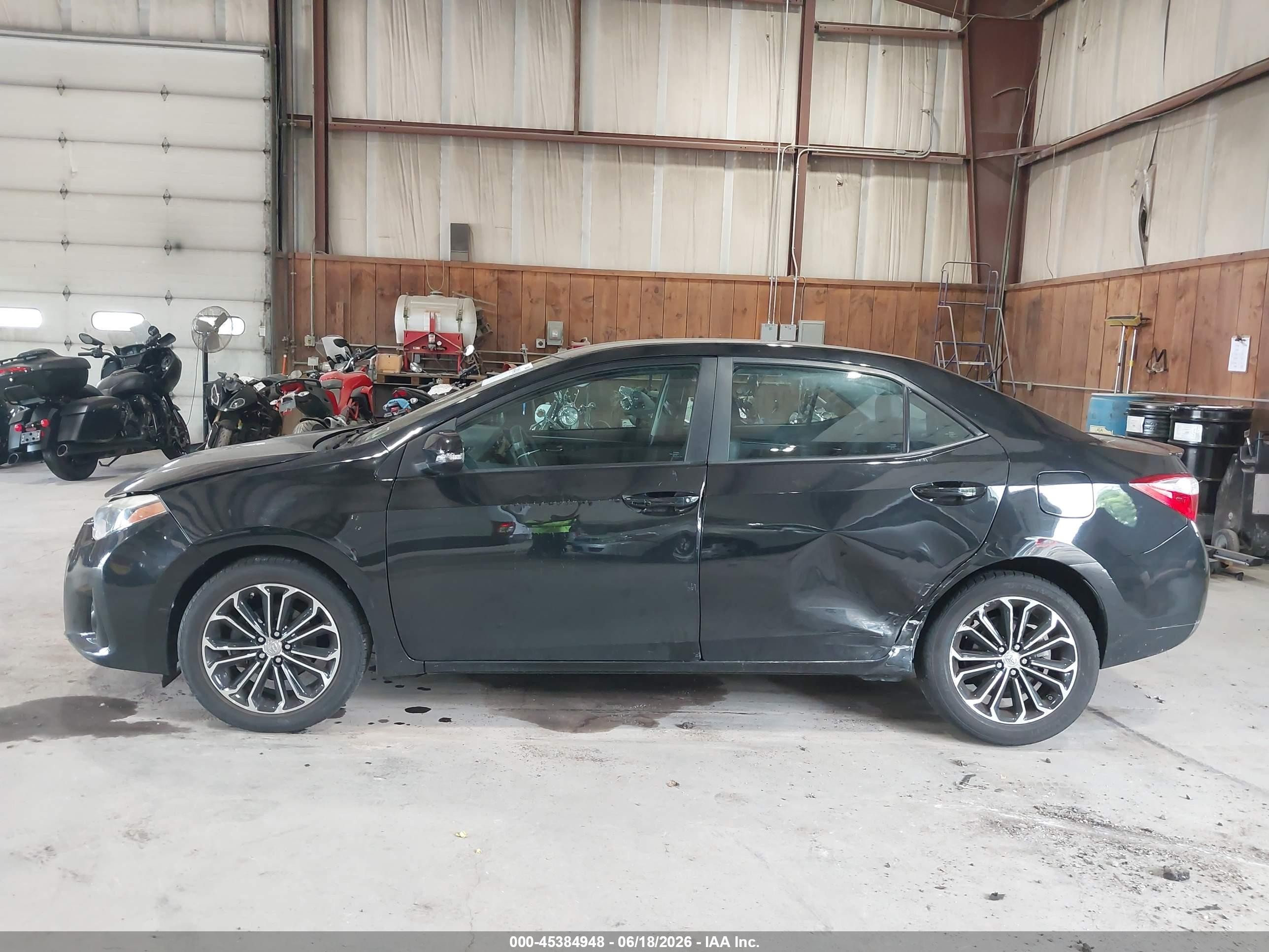 2014 Toyota Corolla S Plus Black vin: 2T1BURHE2EC127444