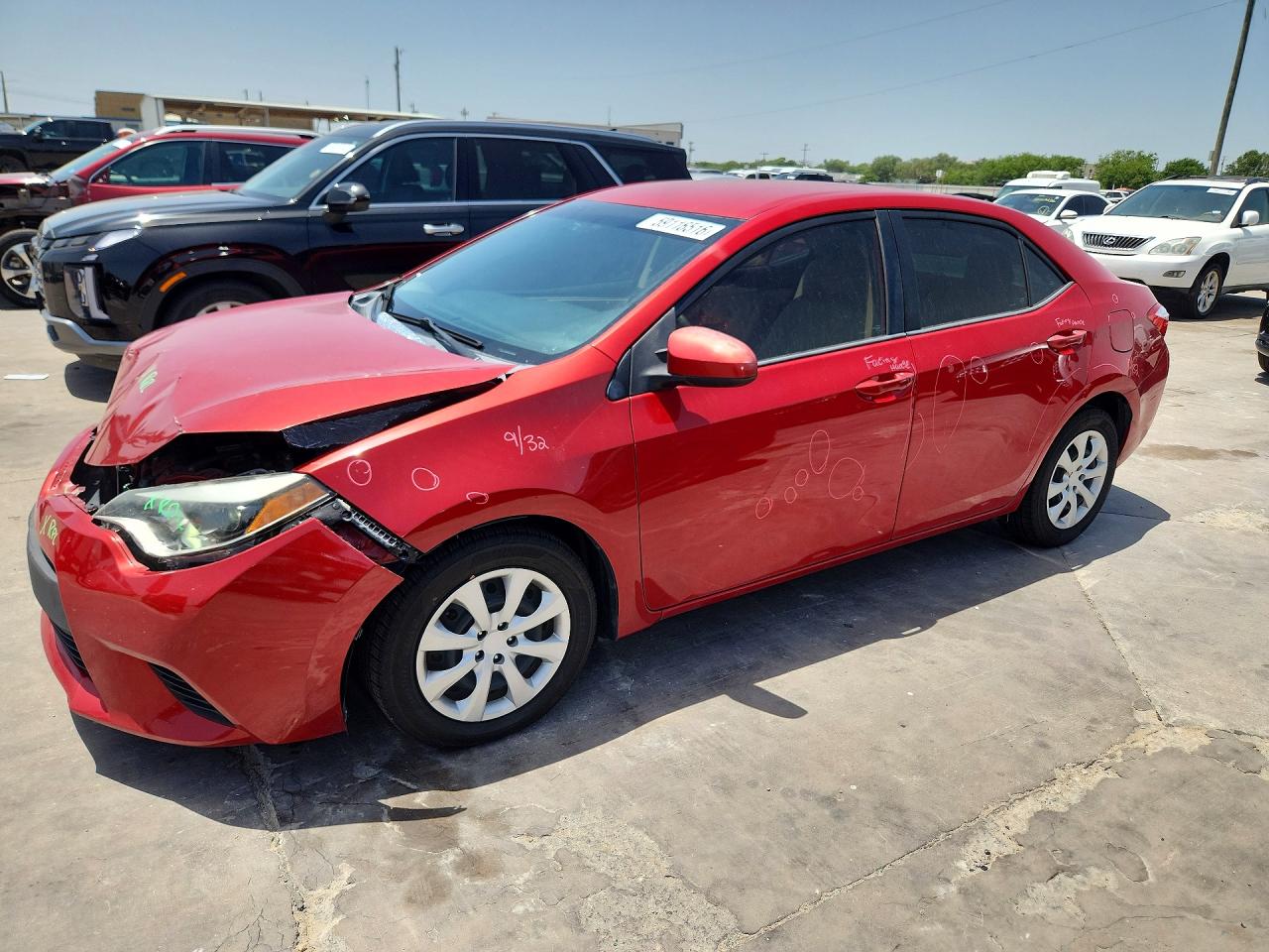 2014 Toyota Corolla Le Red vin: 2T1BURHE2EC130845