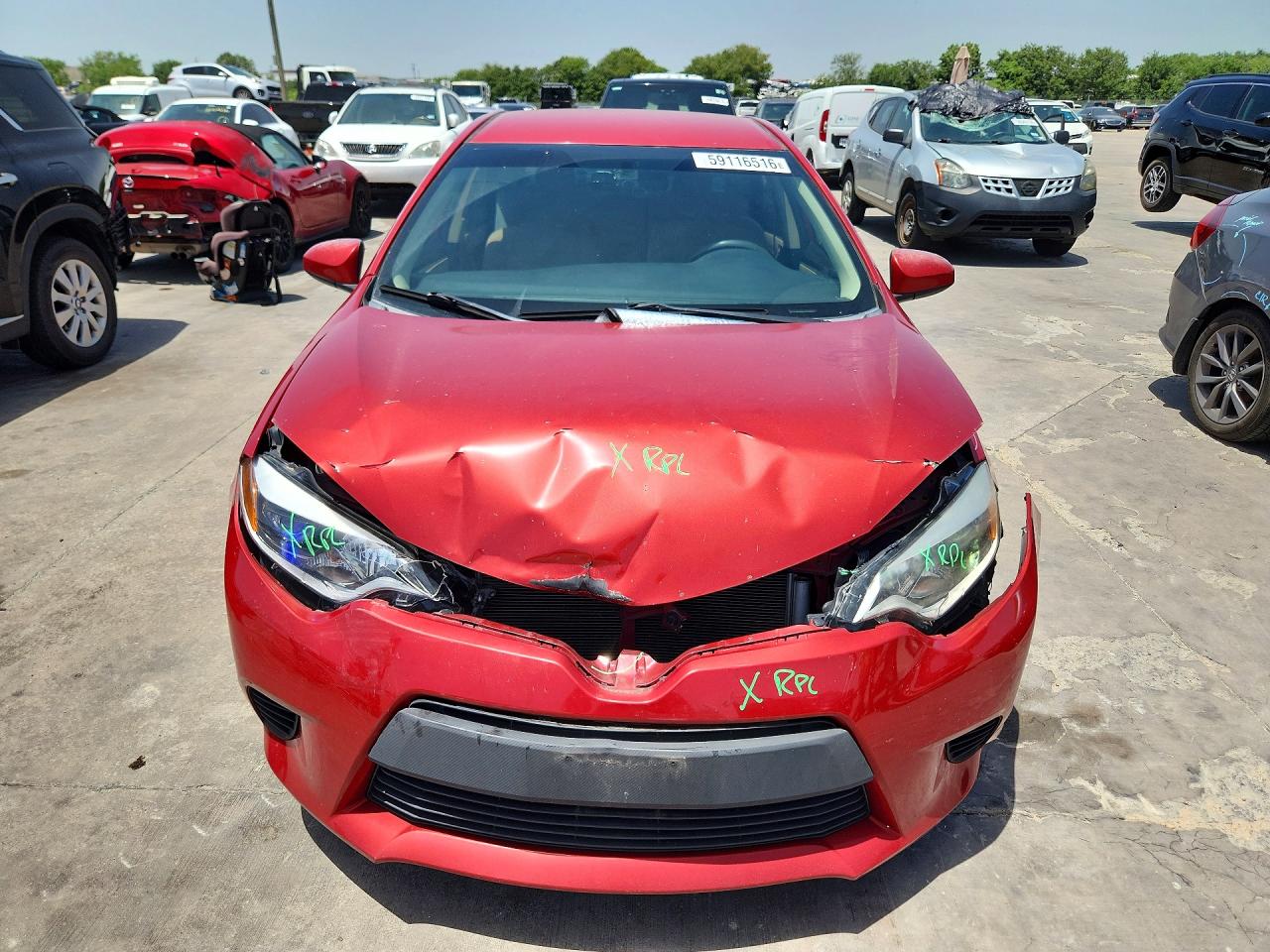 2014 Toyota Corolla Le Red vin: 2T1BURHE2EC130845