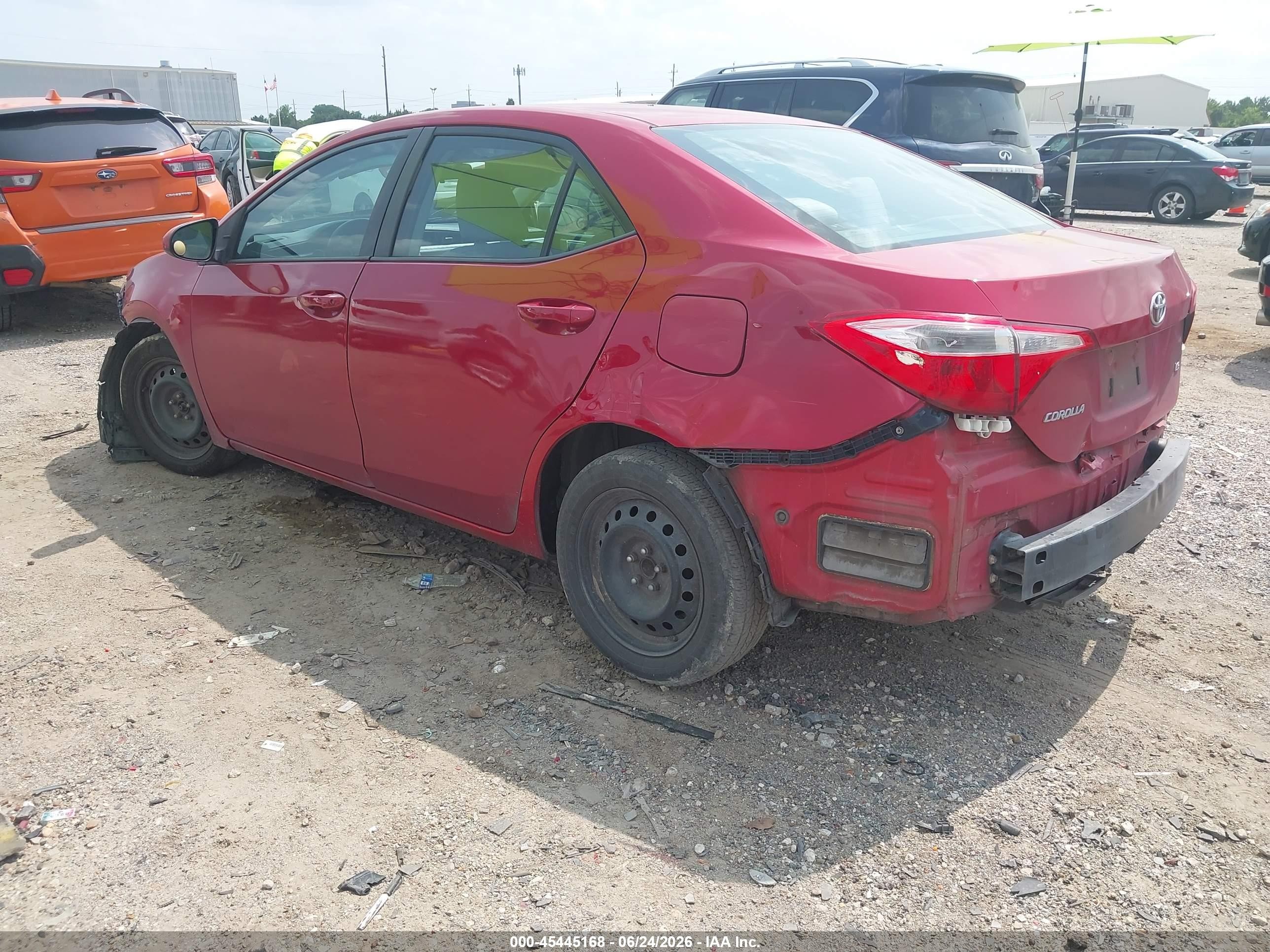 2014 Toyota Corolla Le Red vin: 2T1BURHE2EC134331