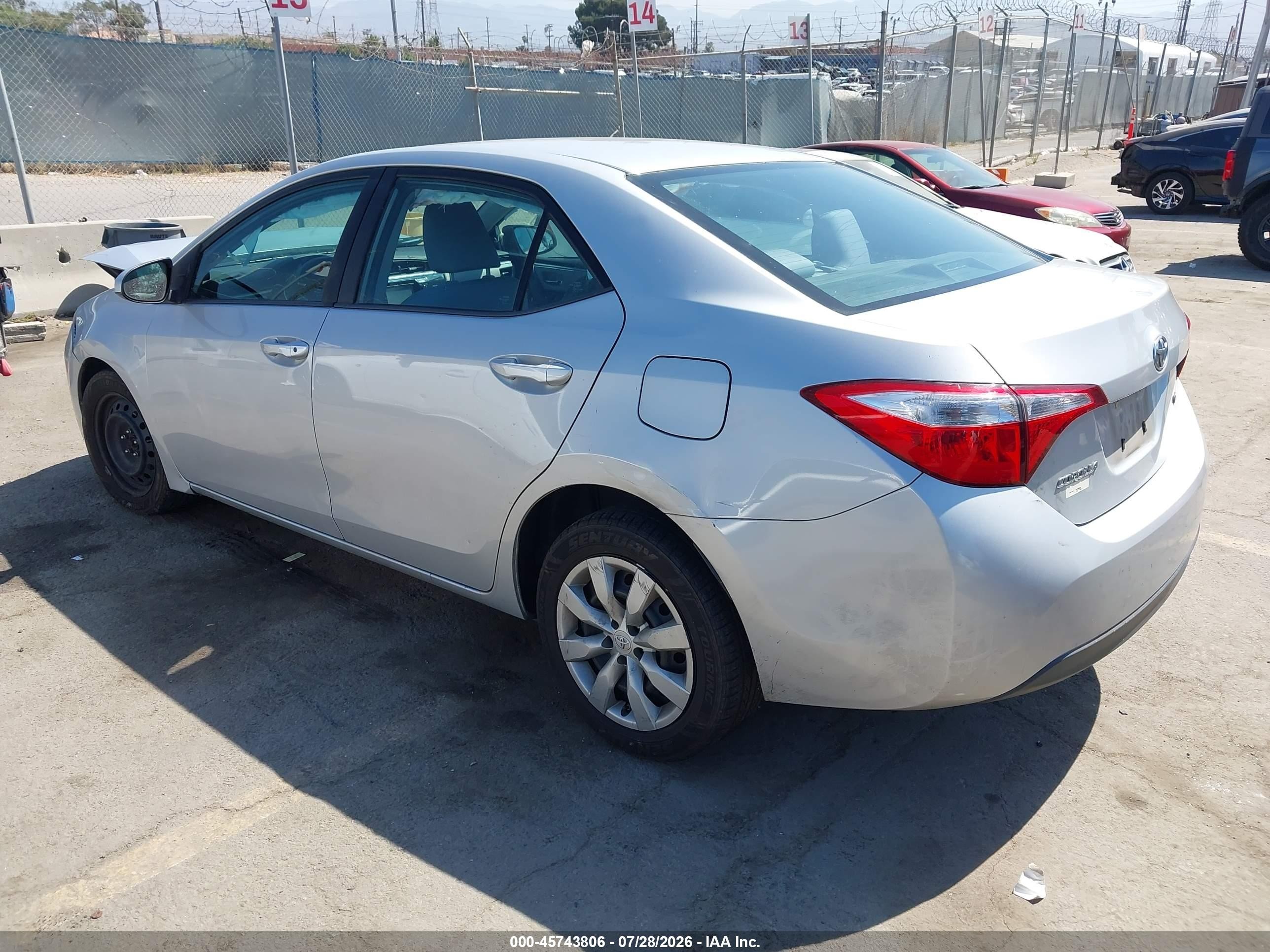 2014 Toyota Corolla Le White vin: 2T1BURHE2EC137438