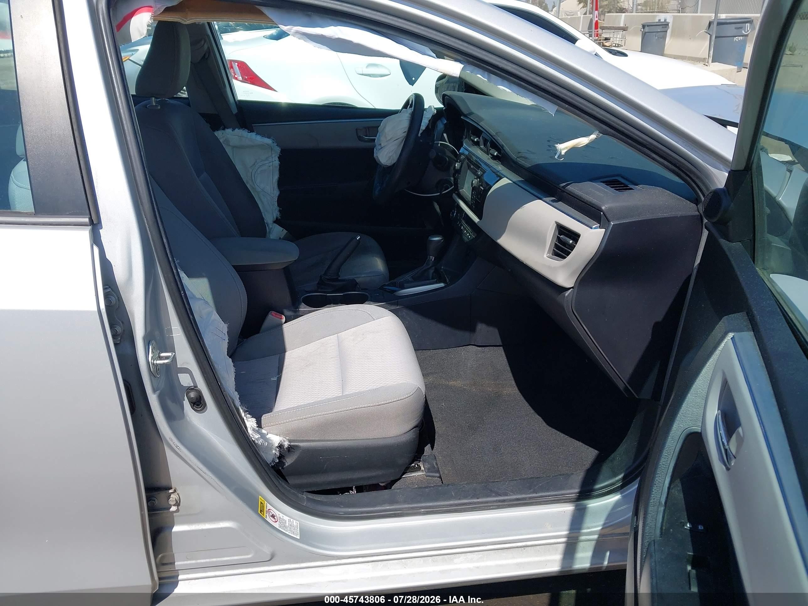 2014 Toyota Corolla Le White vin: 2T1BURHE2EC137438