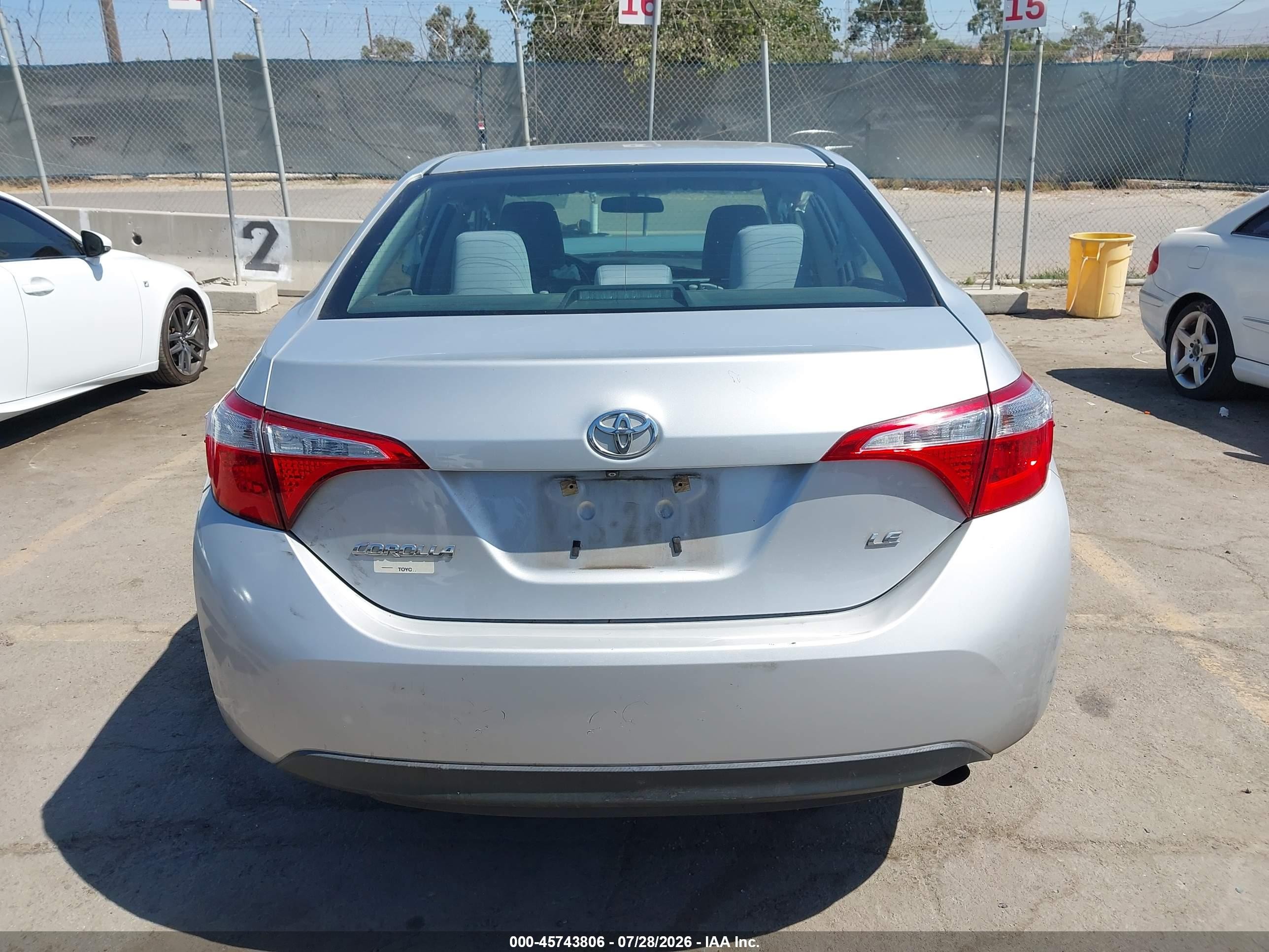 2014 Toyota Corolla Le White vin: 2T1BURHE2EC137438