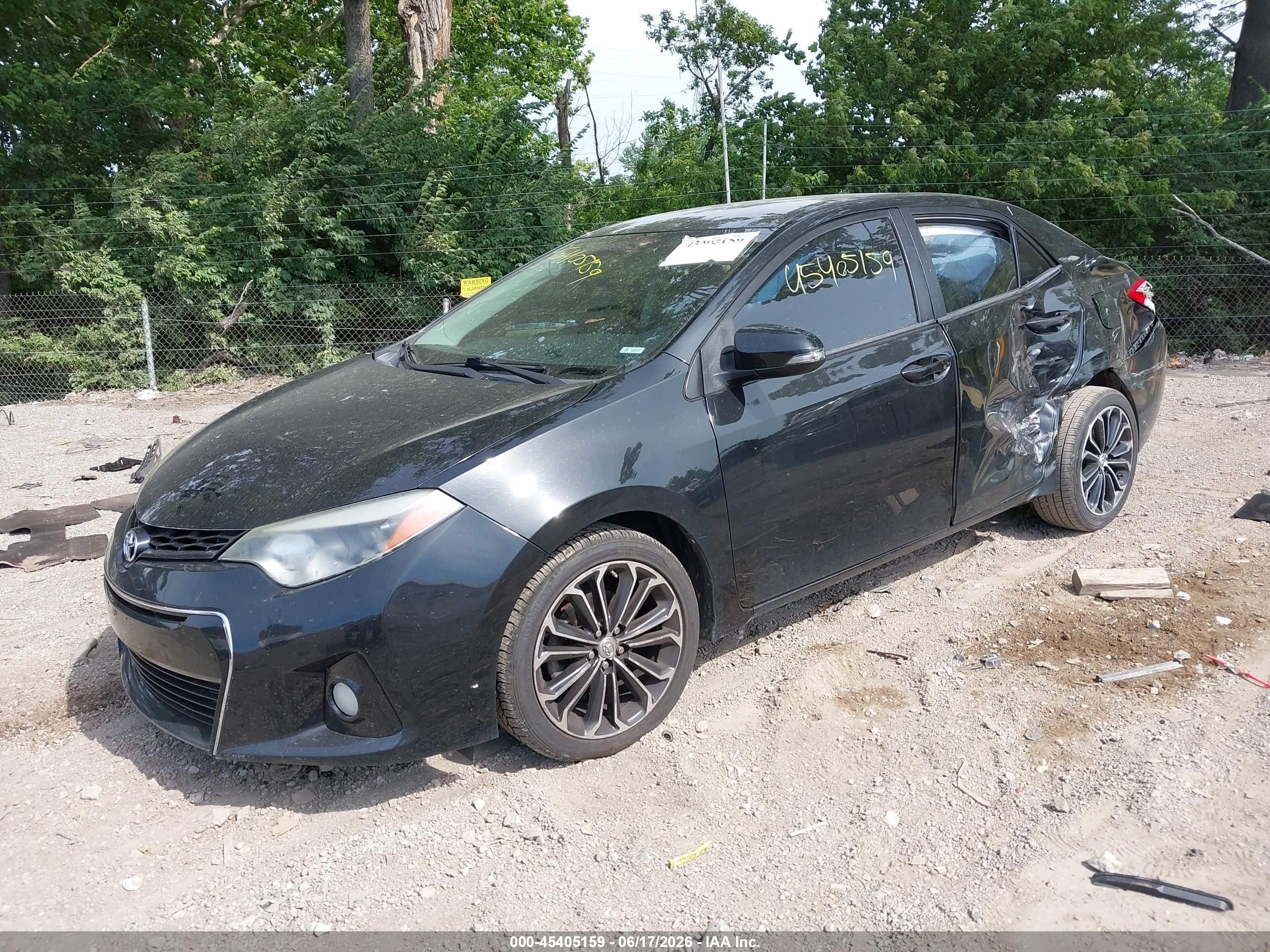 2014 Toyota Corolla S Plus Black vin: 2T1BURHE2EC160007