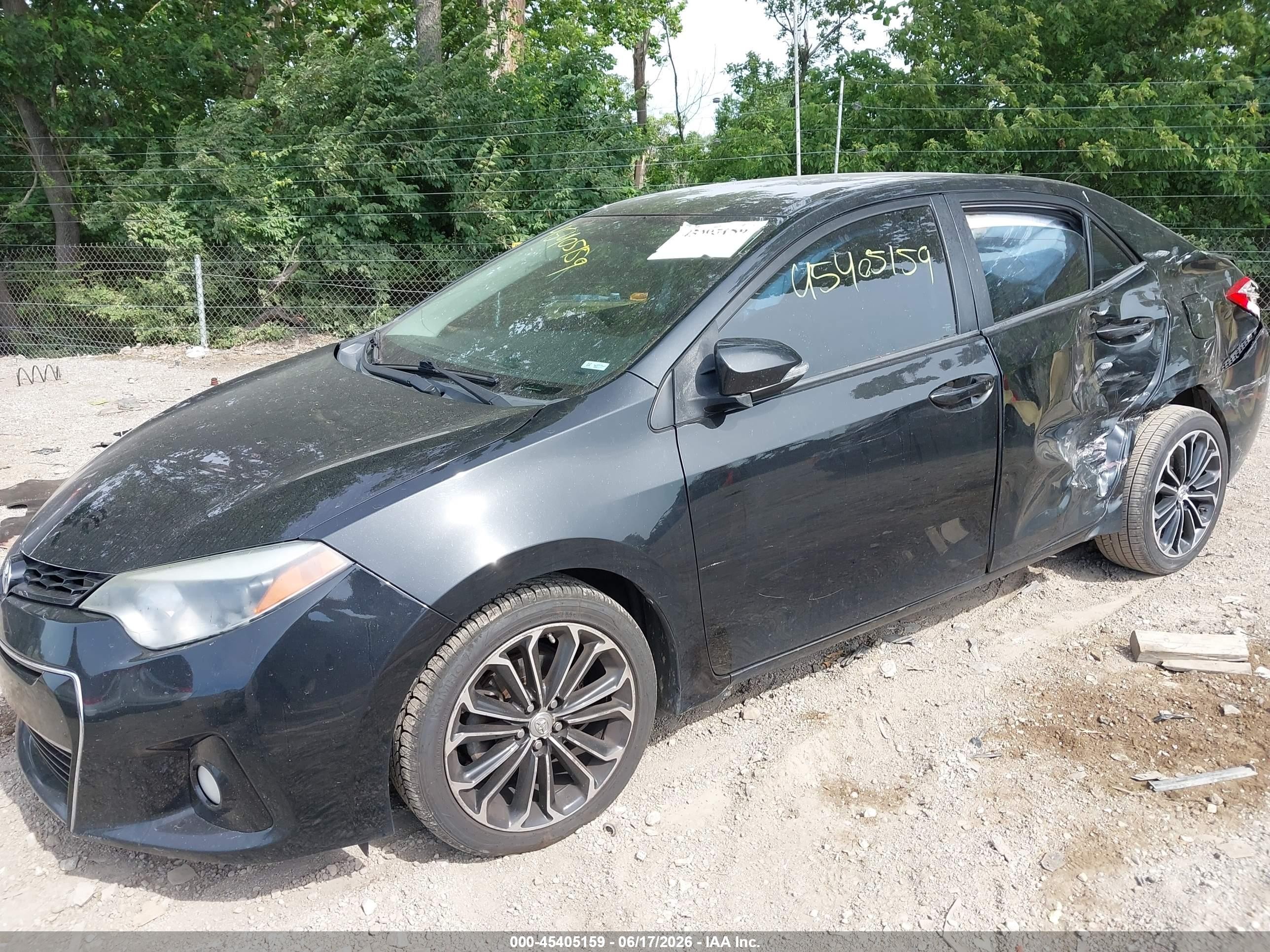 2014 Toyota Corolla S Plus Black vin: 2T1BURHE2EC160007