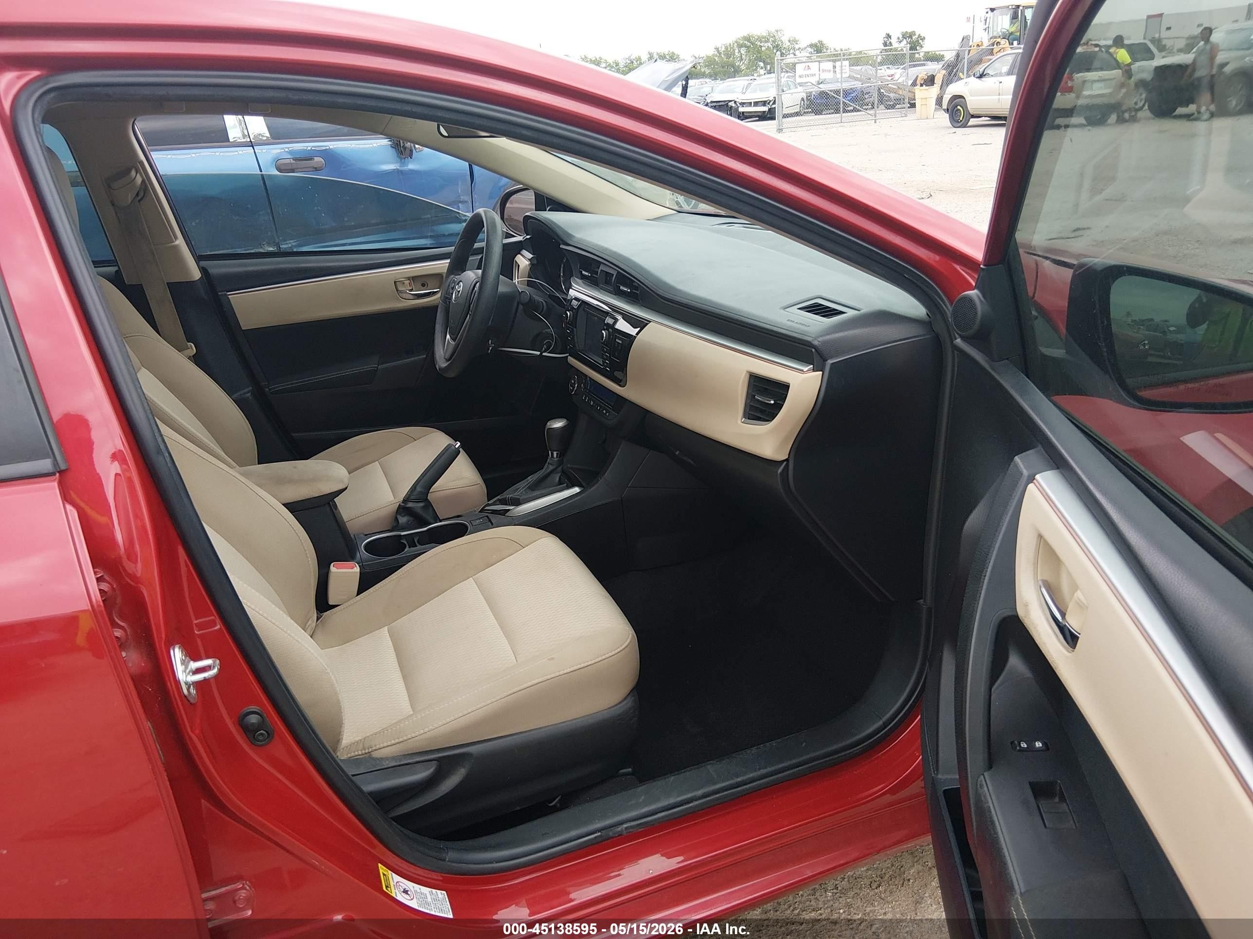 2014 Toyota Corolla Le Red vin: 2T1BURHE2EC170598