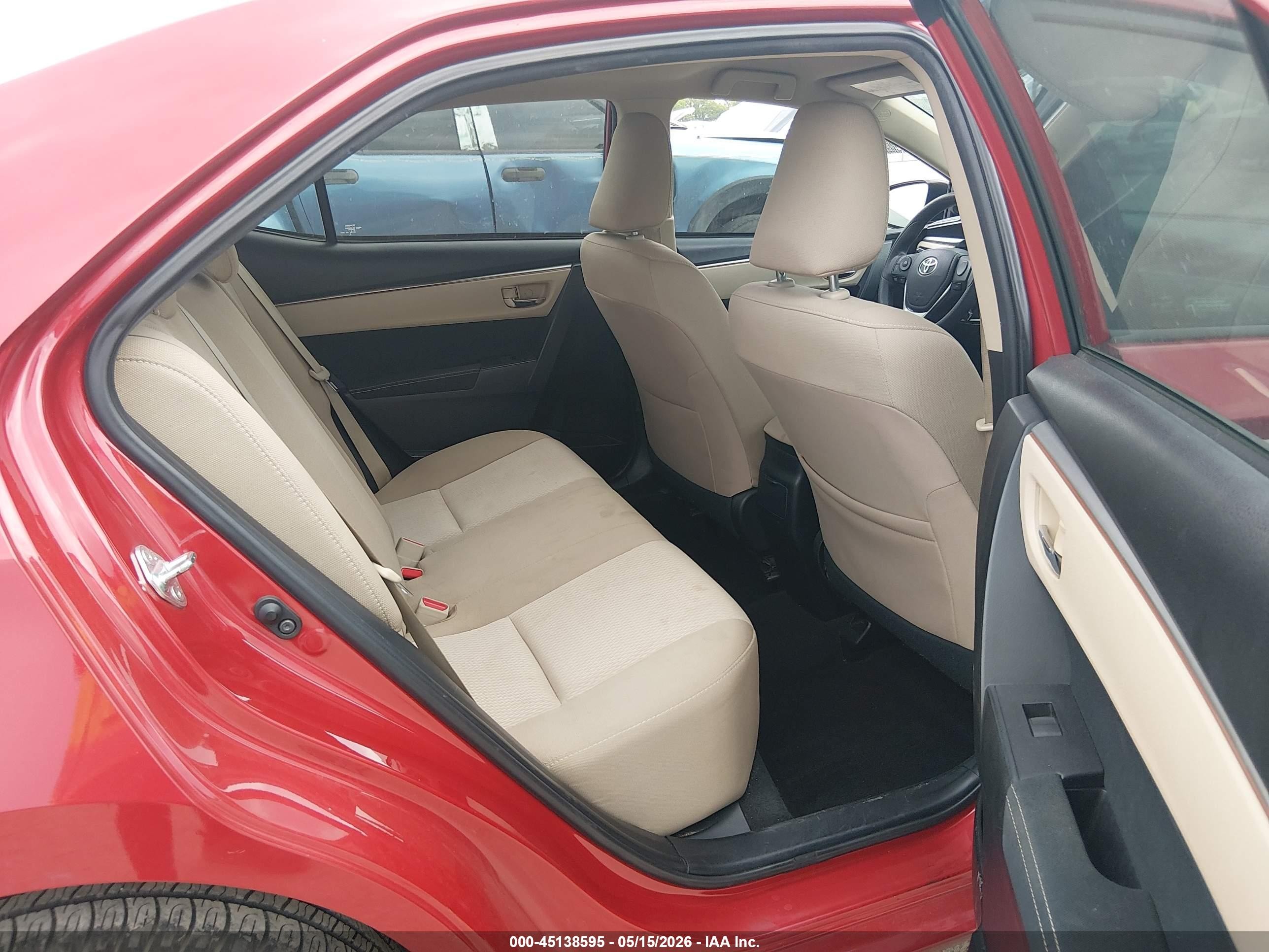 2014 Toyota Corolla Le Red vin: 2T1BURHE2EC170598