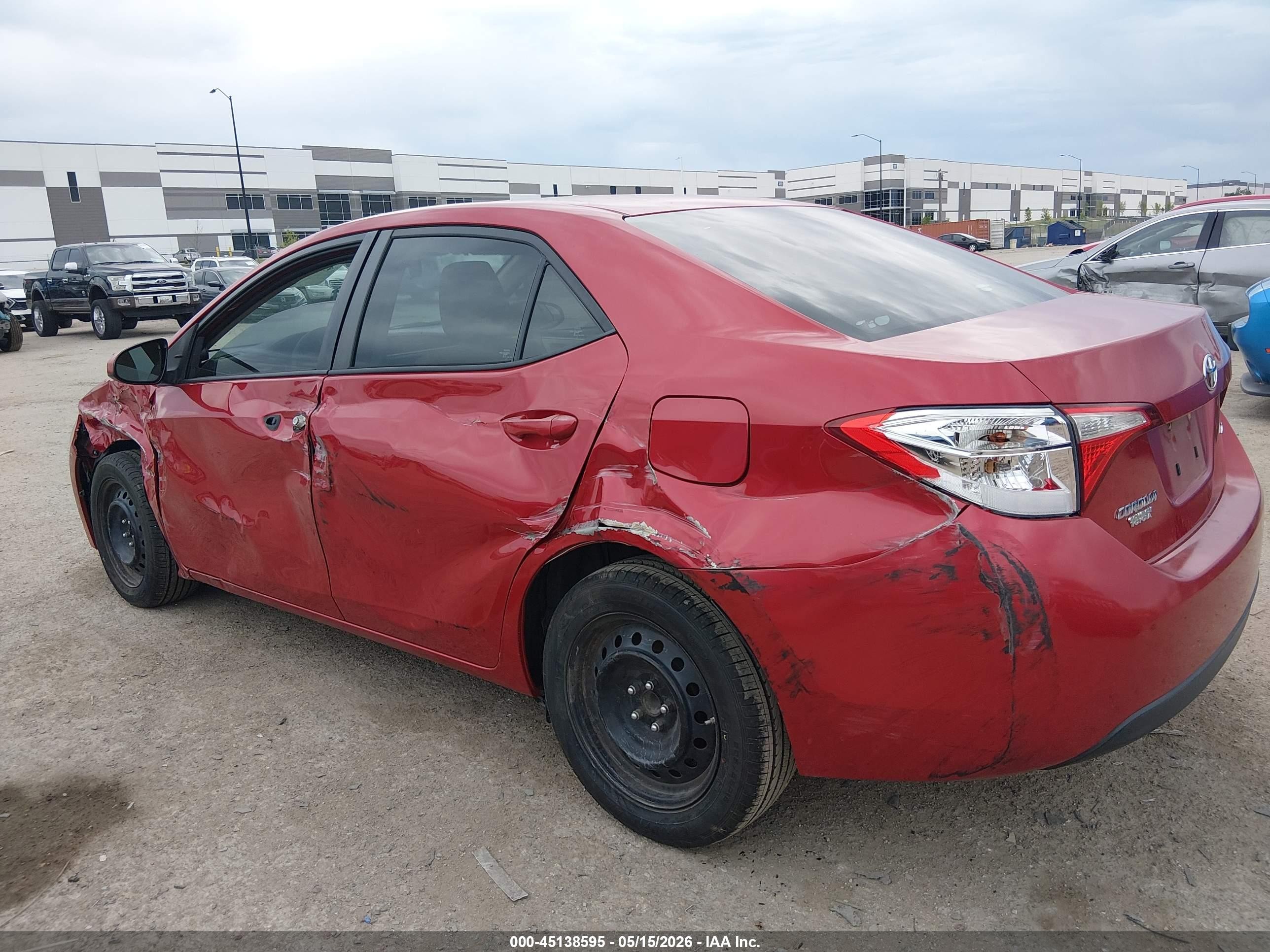 2014 Toyota Corolla Le Red vin: 2T1BURHE2EC170598