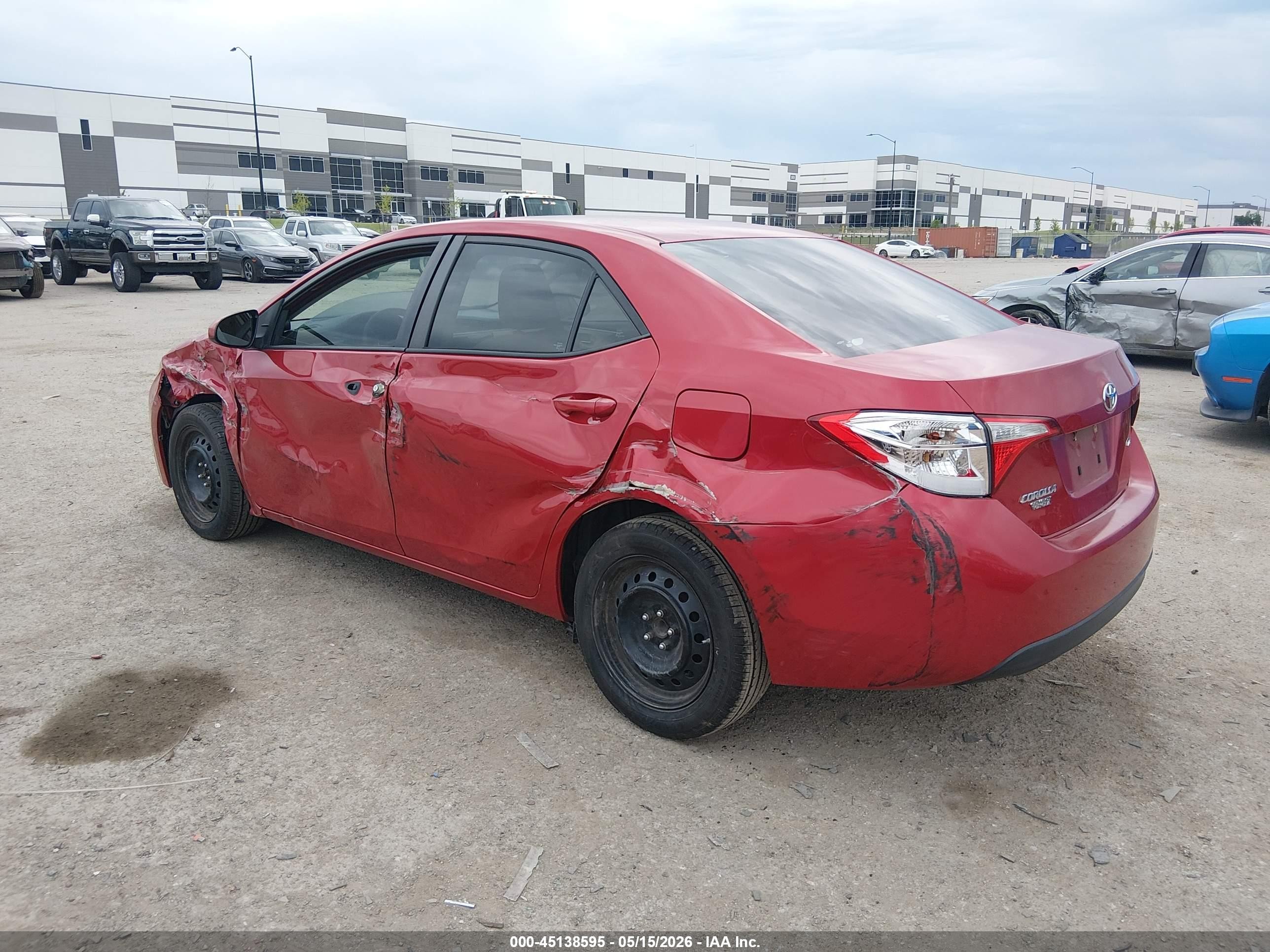 2014 Toyota Corolla Le Red vin: 2T1BURHE2EC170598