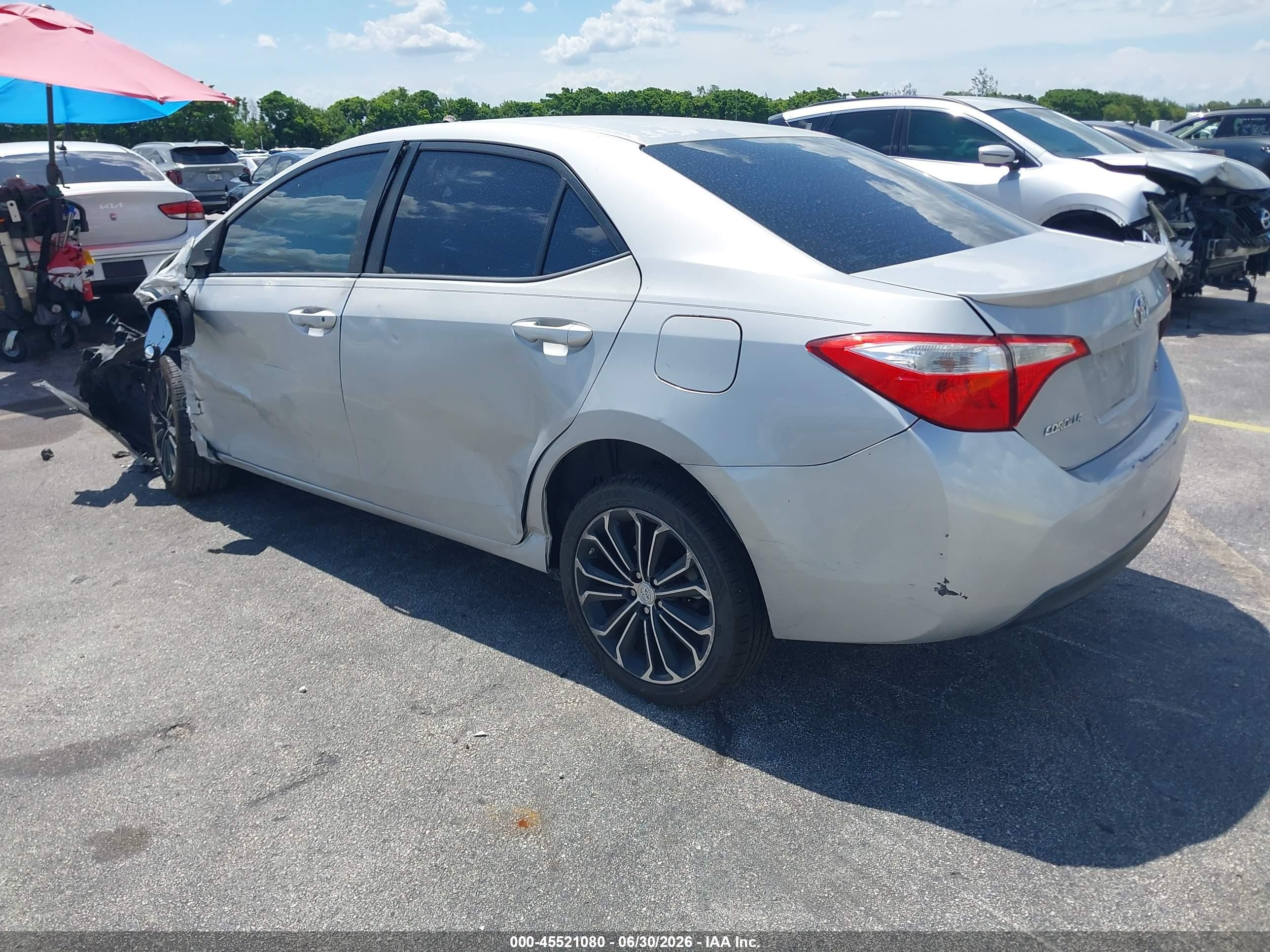 2014 Toyota Corolla S Plus Silver vin: 2T1BURHE2EC171783