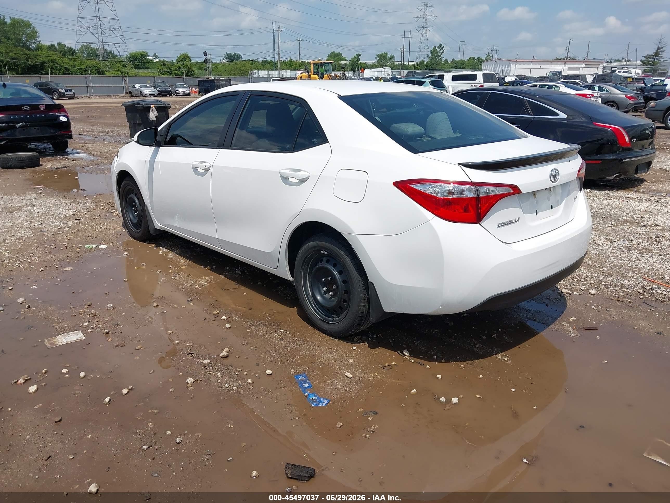 2014 Toyota Corolla Le White vin: 2T1BURHE2EC202496