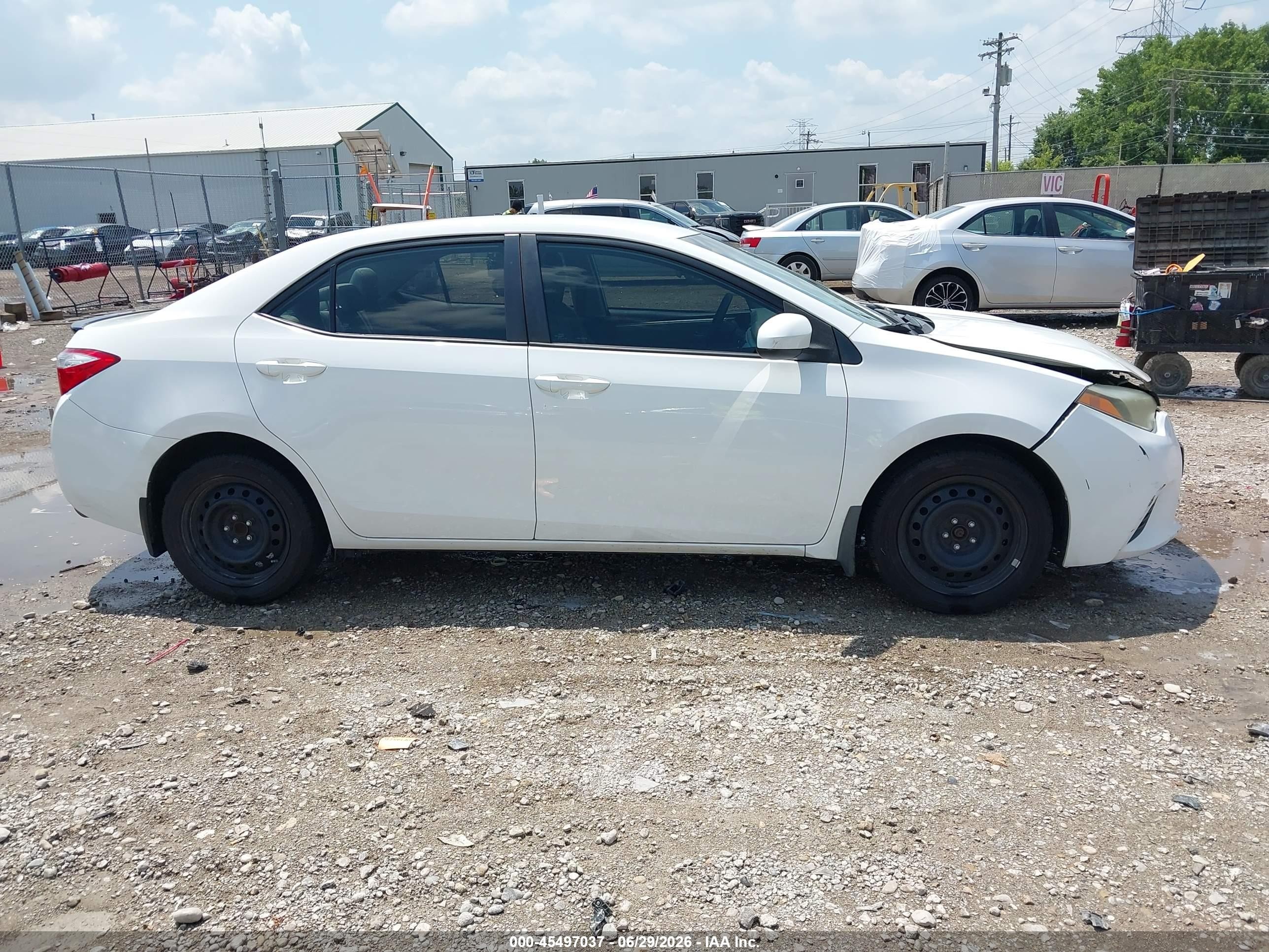 2014 Toyota Corolla Le White vin: 2T1BURHE2EC202496