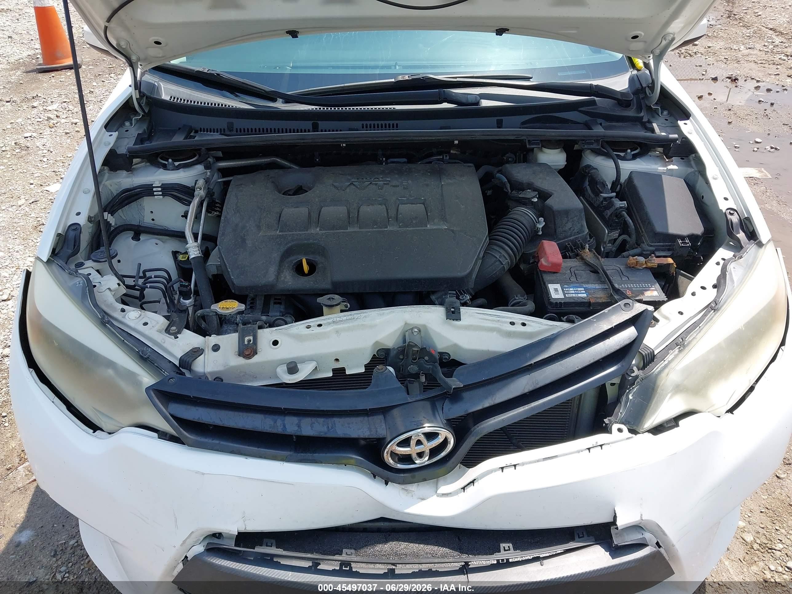 2014 Toyota Corolla Le White vin: 2T1BURHE2EC202496