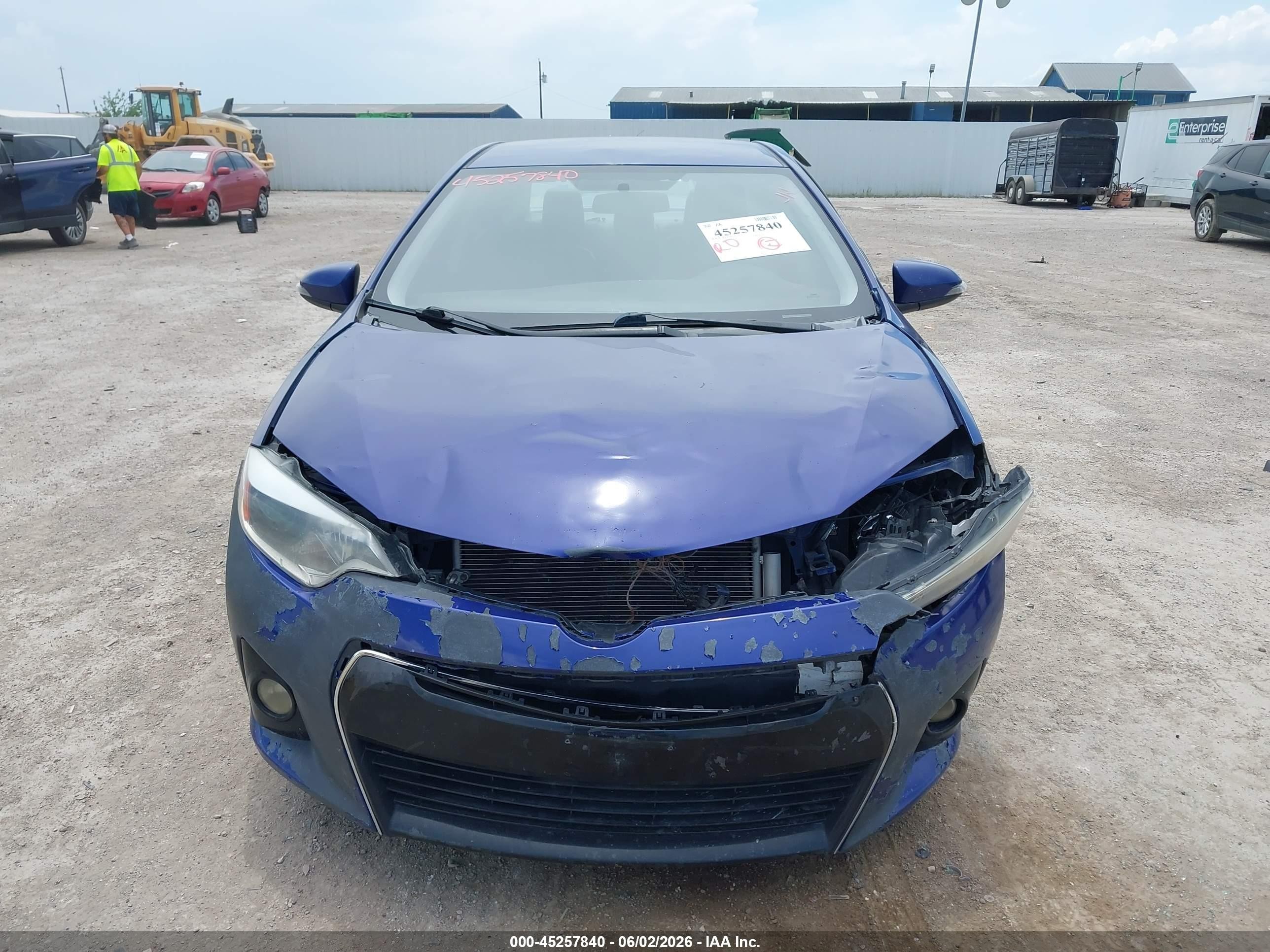 2014 Toyota Corolla S Plus Синий vin: 2T1BURHE2EC204247
