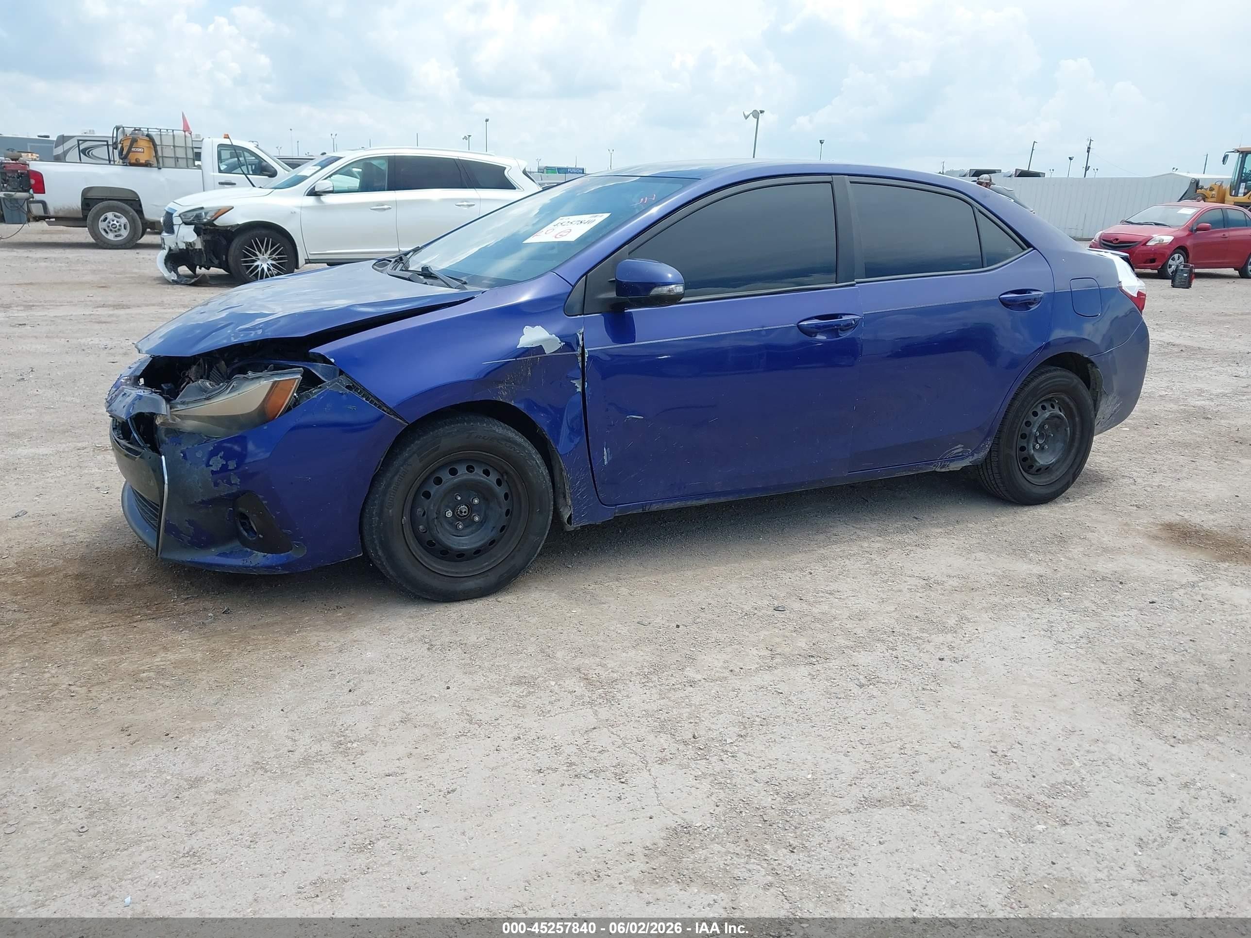2014 Toyota Corolla S Plus Синий vin: 2T1BURHE2EC204247