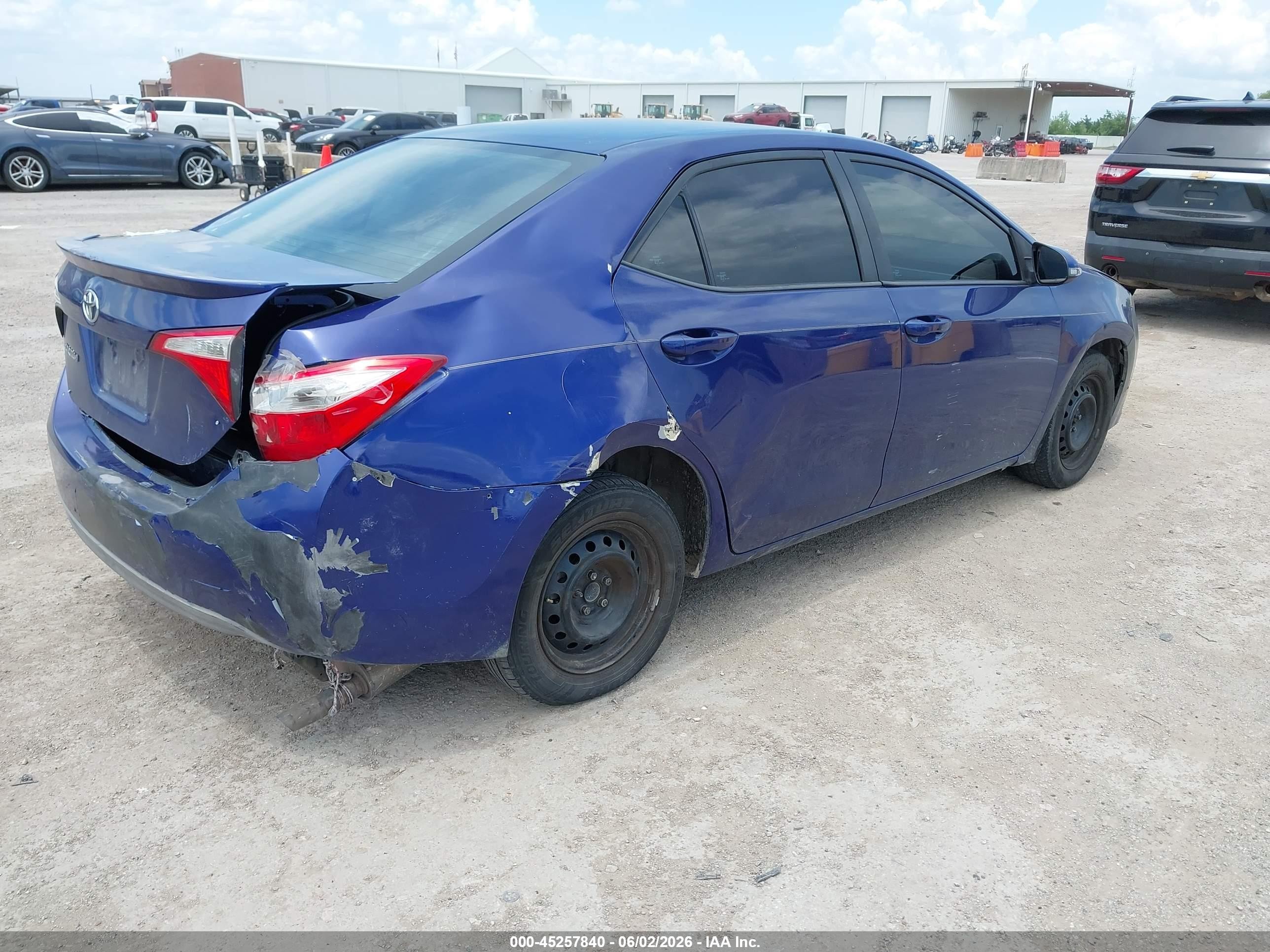 2014 Toyota Corolla S Plus Синий vin: 2T1BURHE2EC204247