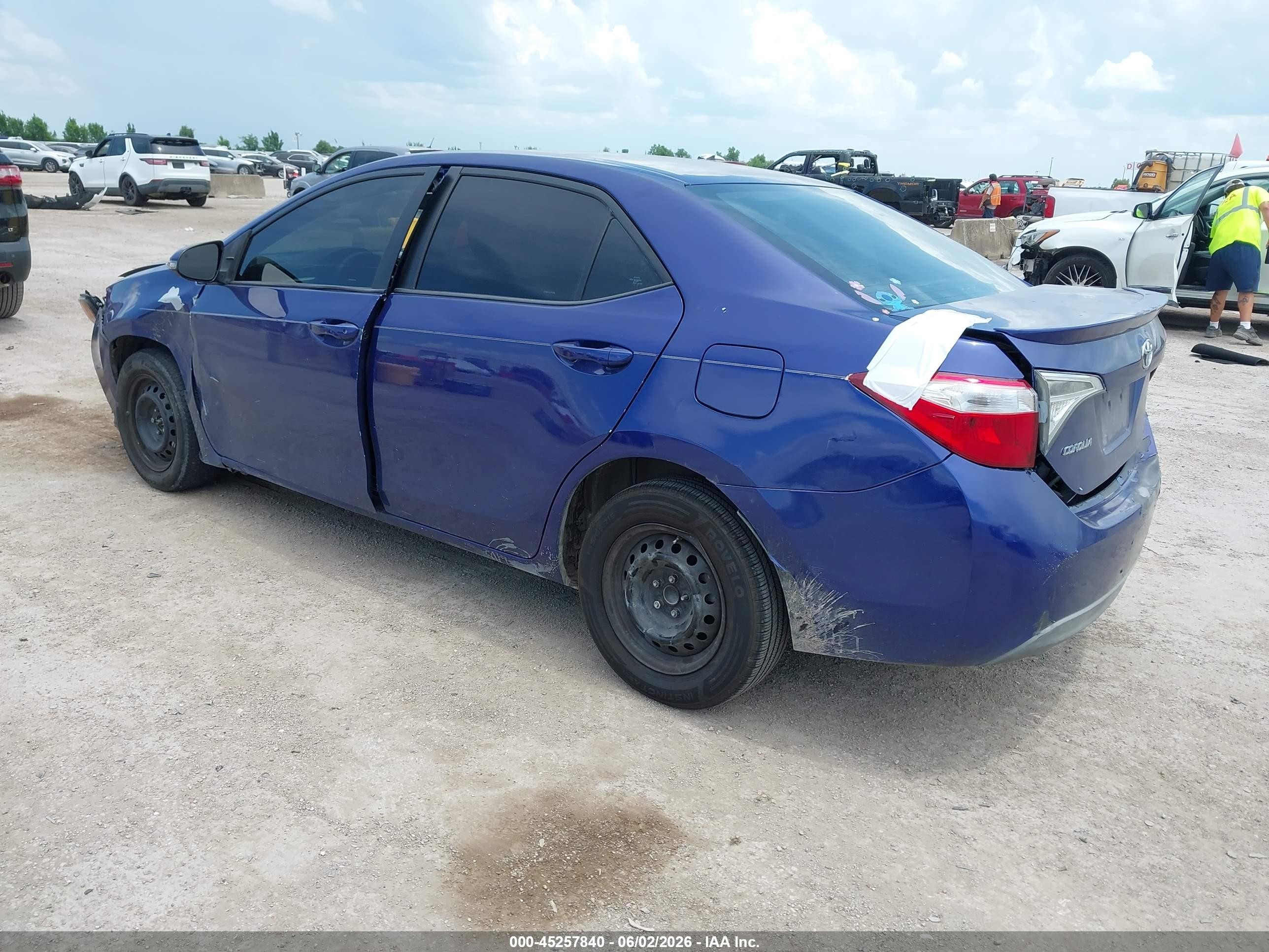 2014 Toyota Corolla S Plus Синий vin: 2T1BURHE2EC204247