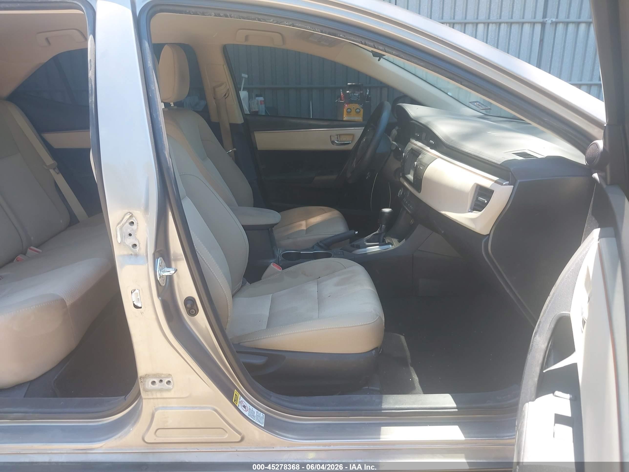2014 Toyota Corolla Le Gray vin: 2T1BURHE2EC207911