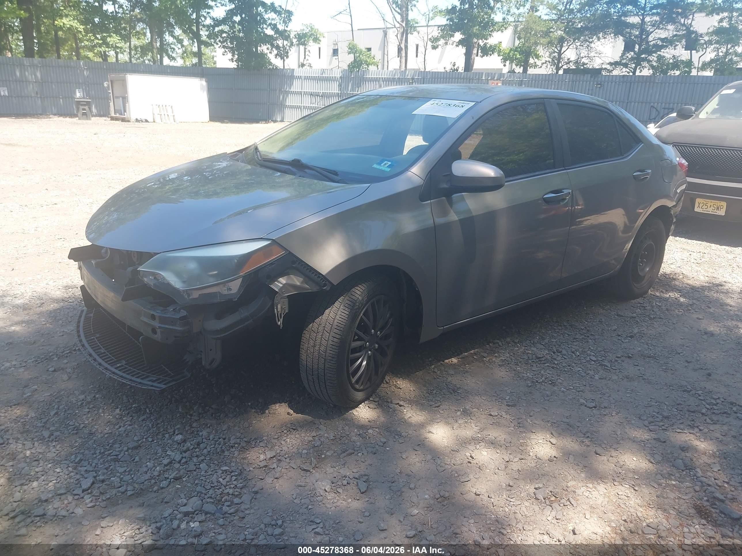2014 Toyota Corolla Le Gray vin: 2T1BURHE2EC207911