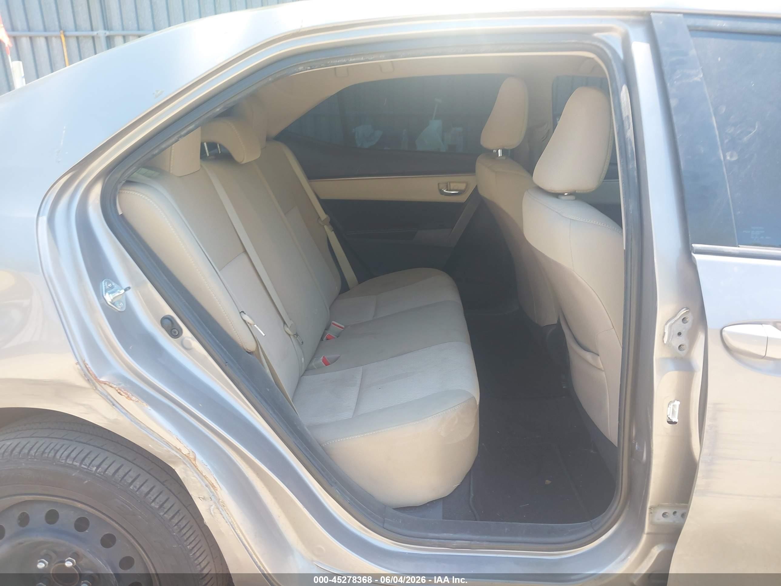 2014 Toyota Corolla Le Gray vin: 2T1BURHE2EC207911