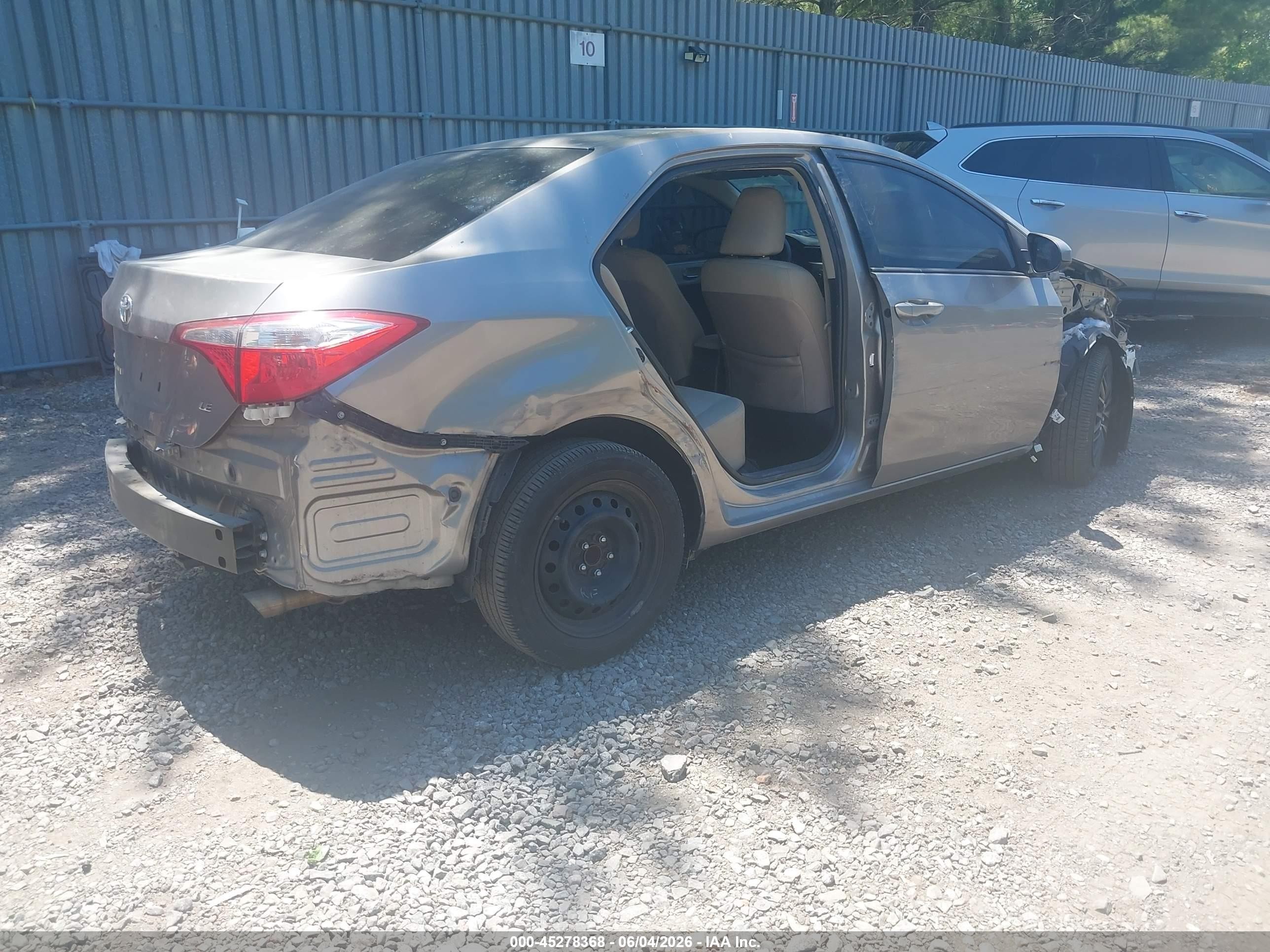 2014 Toyota Corolla Le Gray vin: 2T1BURHE2EC207911