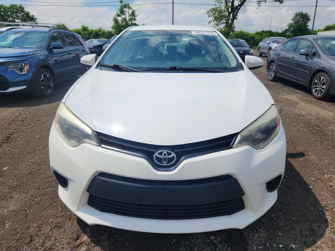 2014 Toyota Corolla L White vin: 2T1BURHE2EC223865