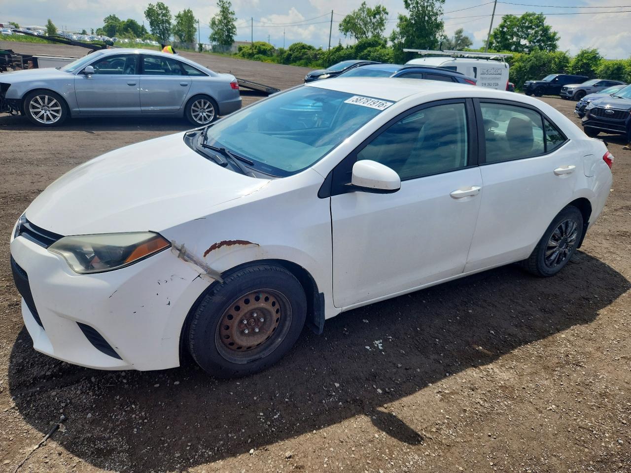 2014 Toyota Corolla L White vin: 2T1BURHE2EC223865