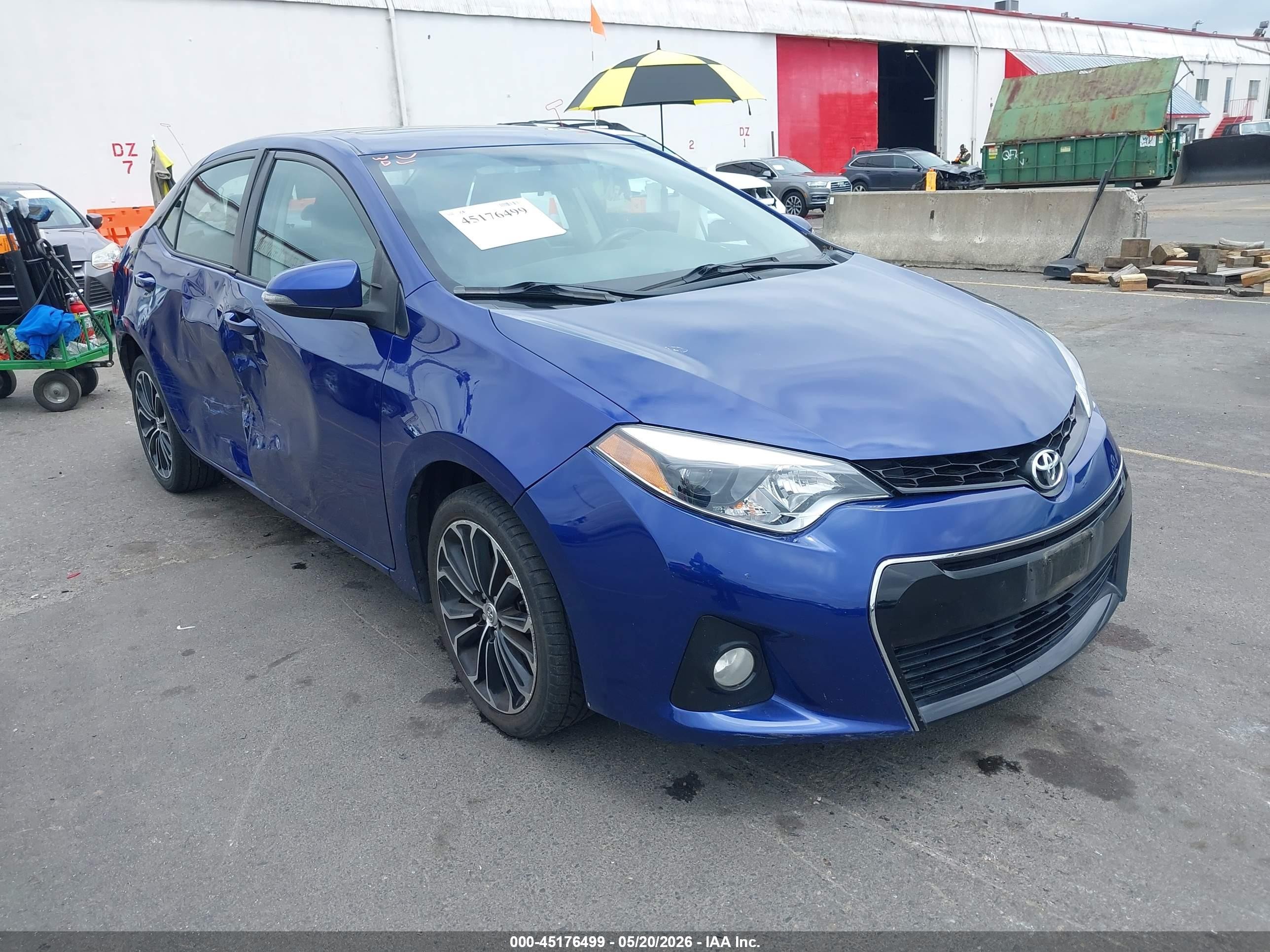 2015 Toyota Corolla S Plus Blue vin: 2T1BURHE2FC231224