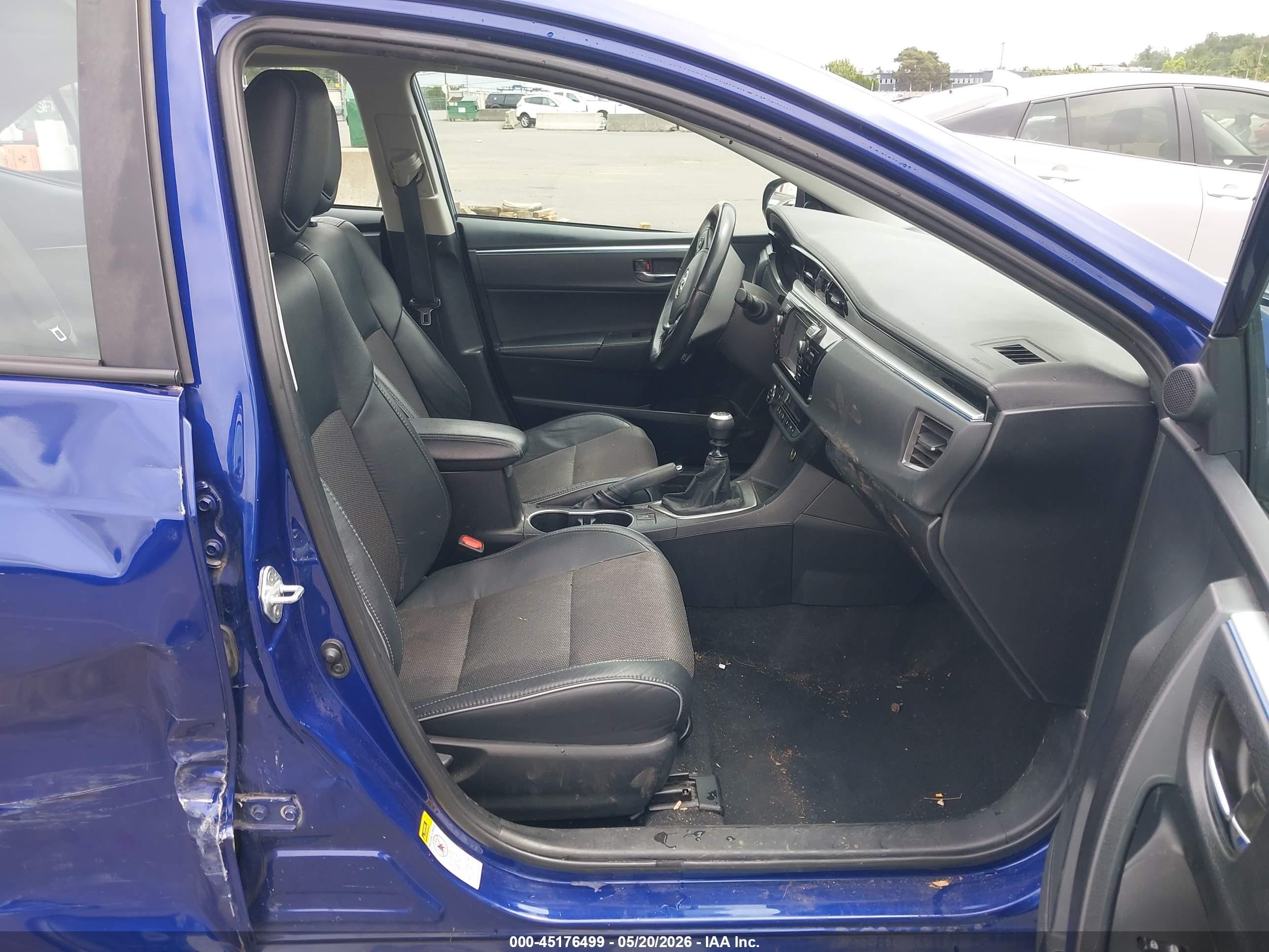 2015 Toyota Corolla S Plus Blue vin: 2T1BURHE2FC231224