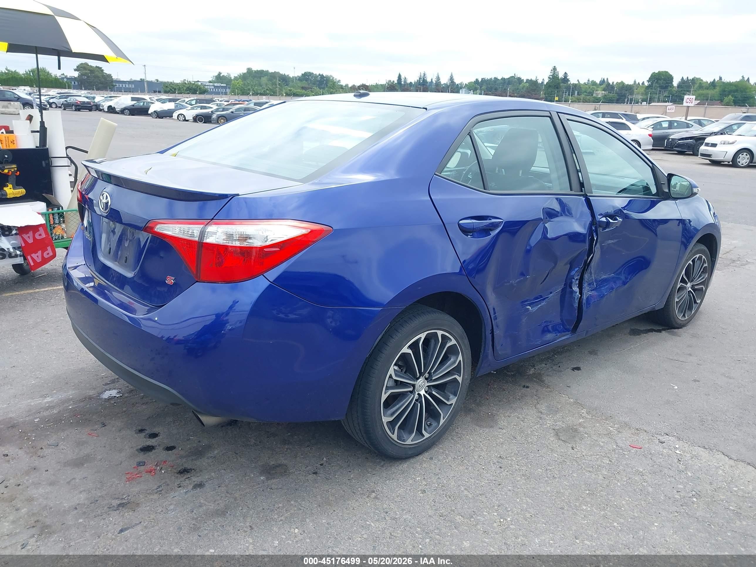2015 Toyota Corolla S Plus Blue vin: 2T1BURHE2FC231224