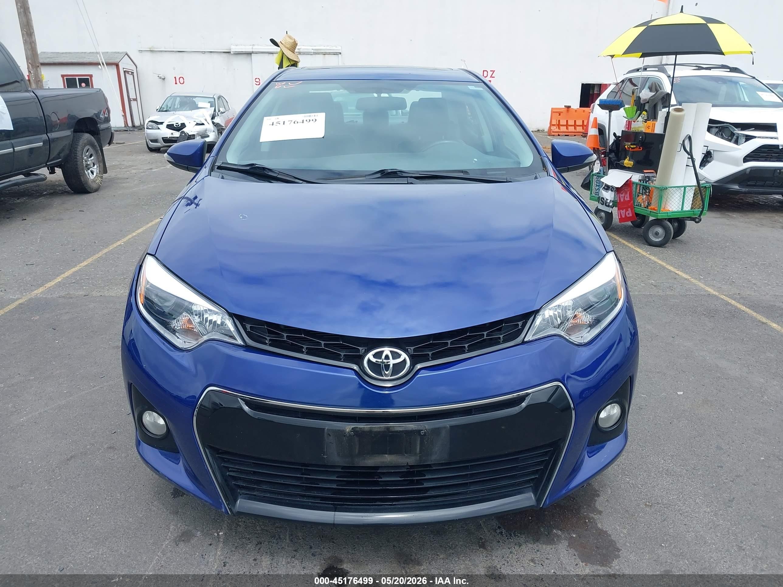 2015 Toyota Corolla S Plus Blue vin: 2T1BURHE2FC231224