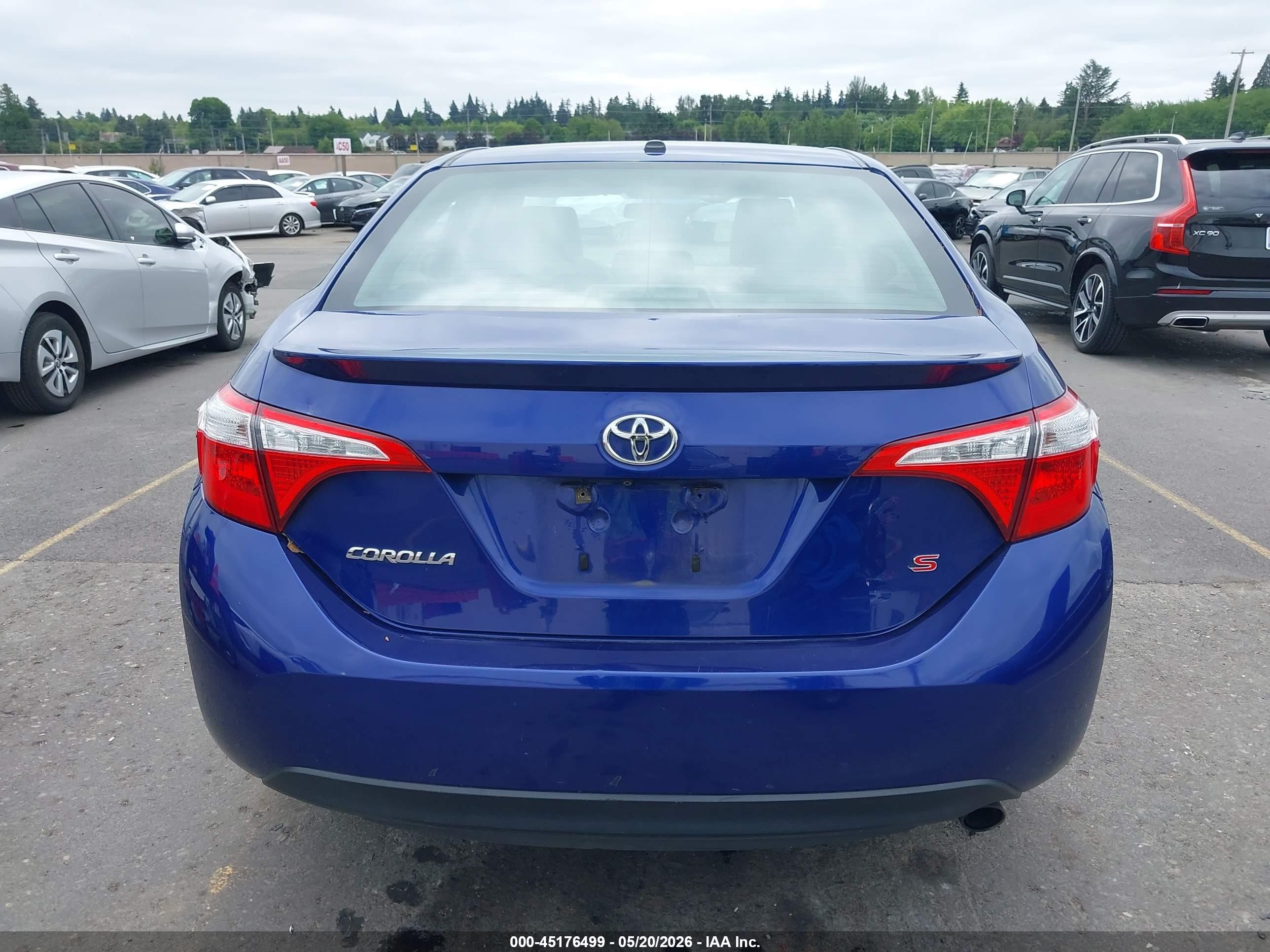2015 Toyota Corolla S Plus Blue vin: 2T1BURHE2FC231224