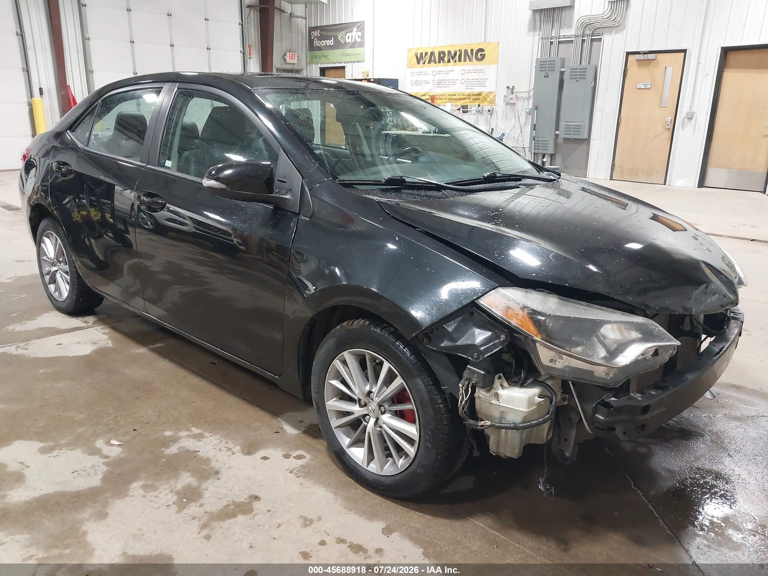 2015 Toyota Corolla S Plus Black vin: 2T1BURHE2FC239825