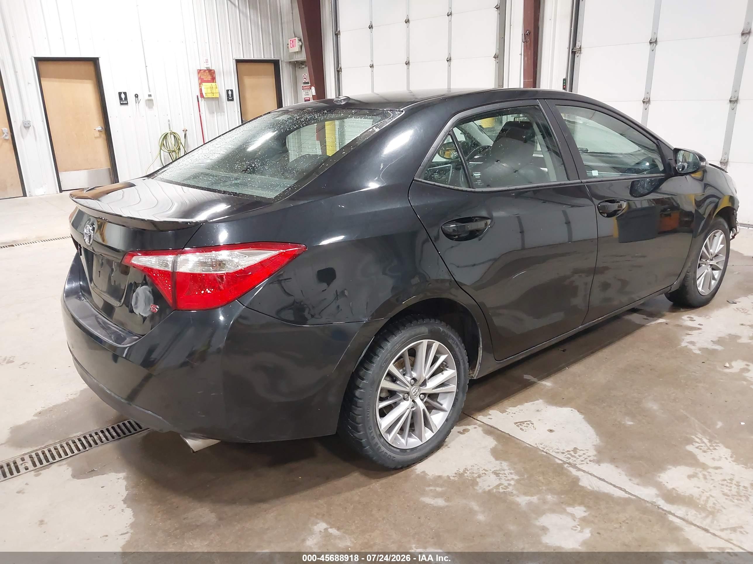 2015 Toyota Corolla S Plus Black vin: 2T1BURHE2FC239825