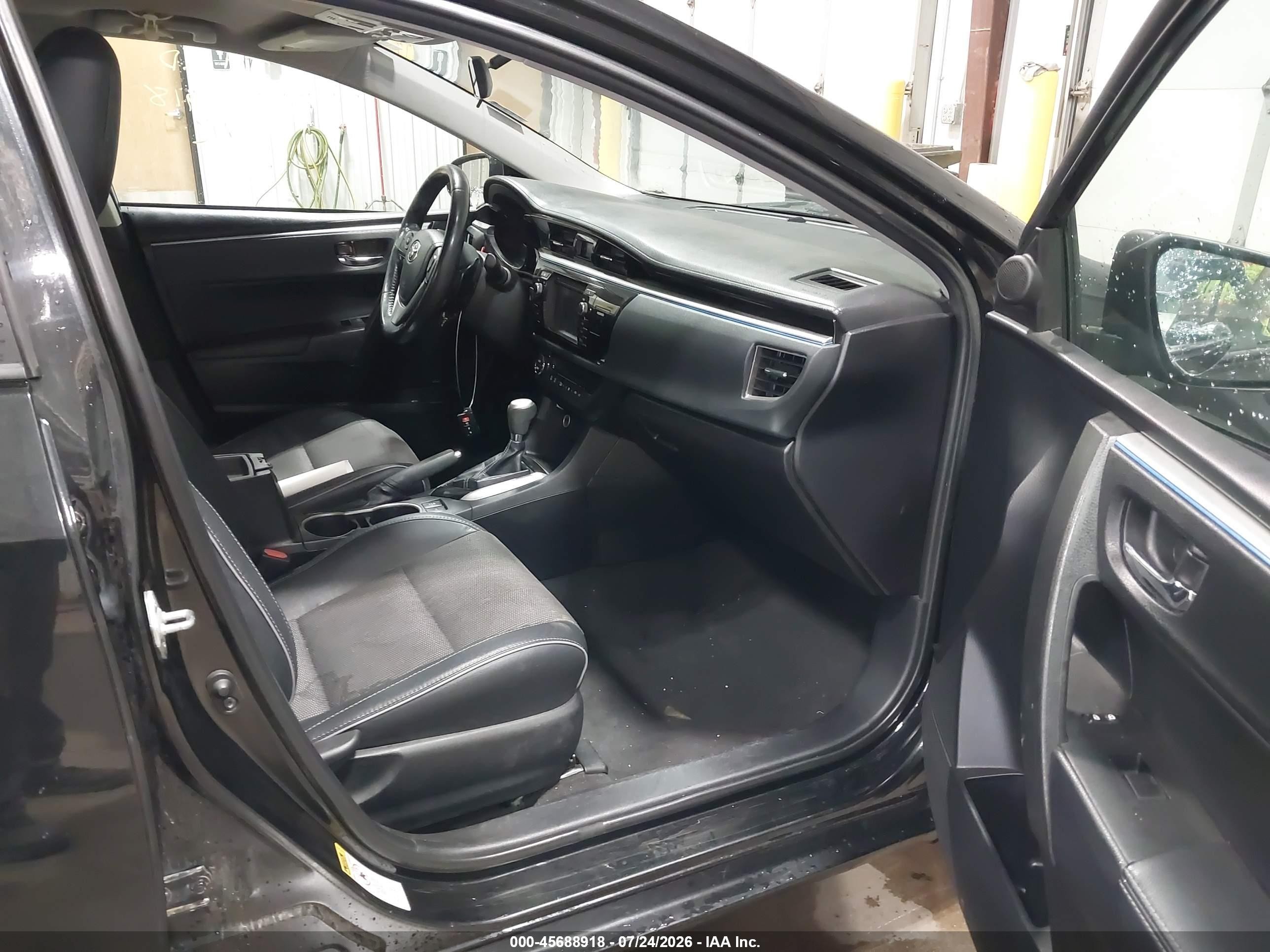 2015 Toyota Corolla S Plus Black vin: 2T1BURHE2FC239825