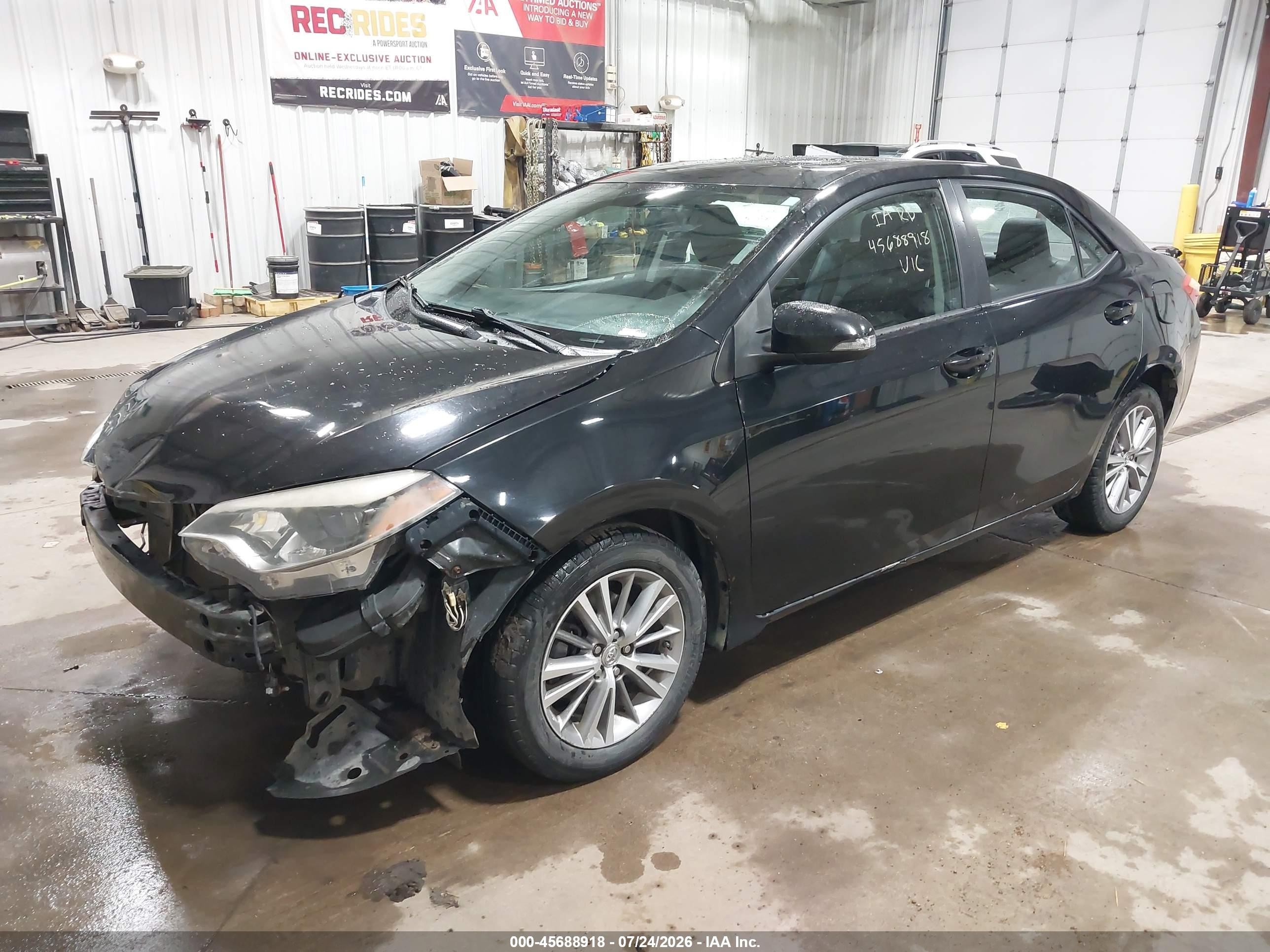 2015 Toyota Corolla S Plus Black vin: 2T1BURHE2FC239825
