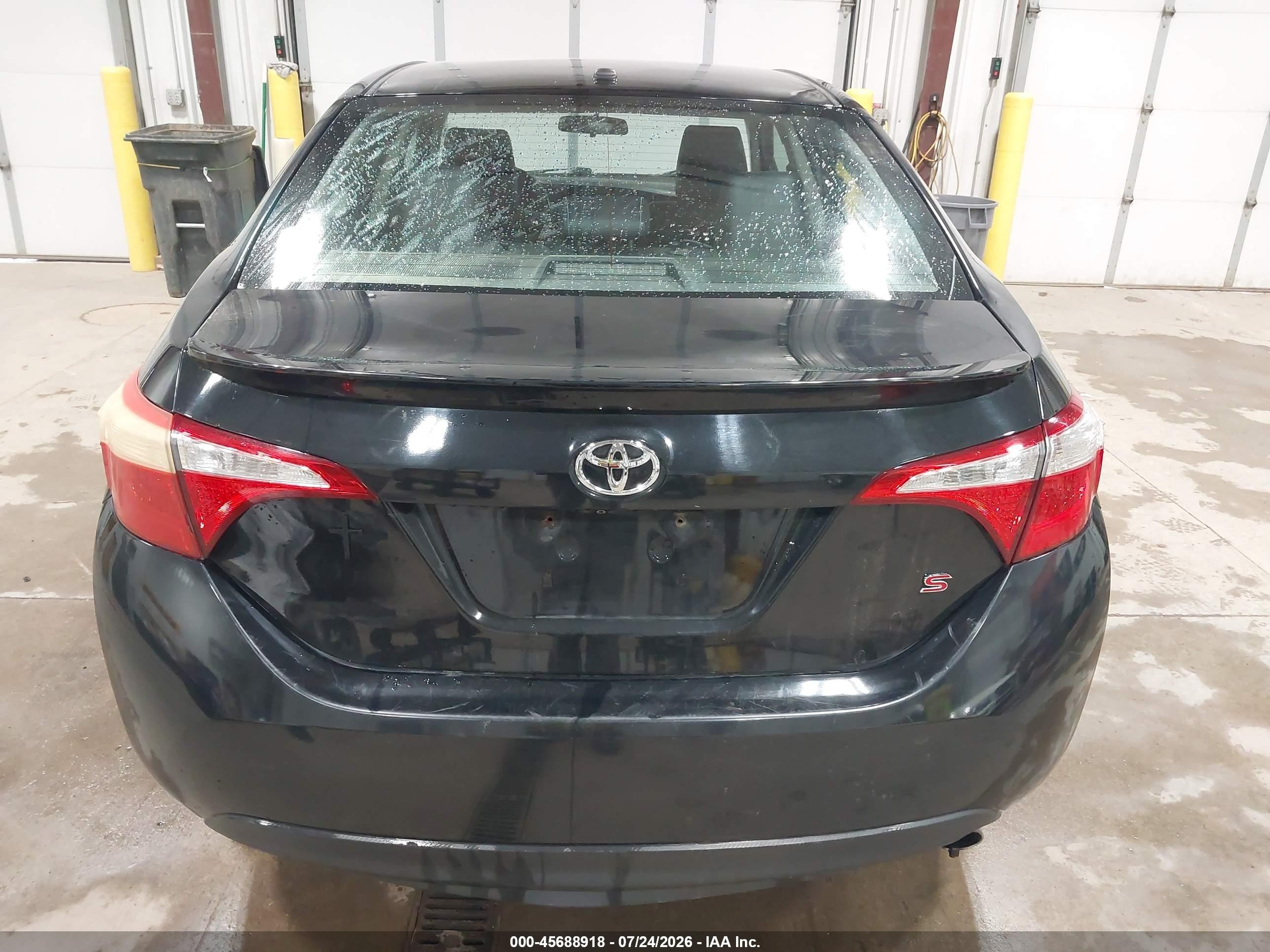 2015 Toyota Corolla S Plus Black vin: 2T1BURHE2FC239825