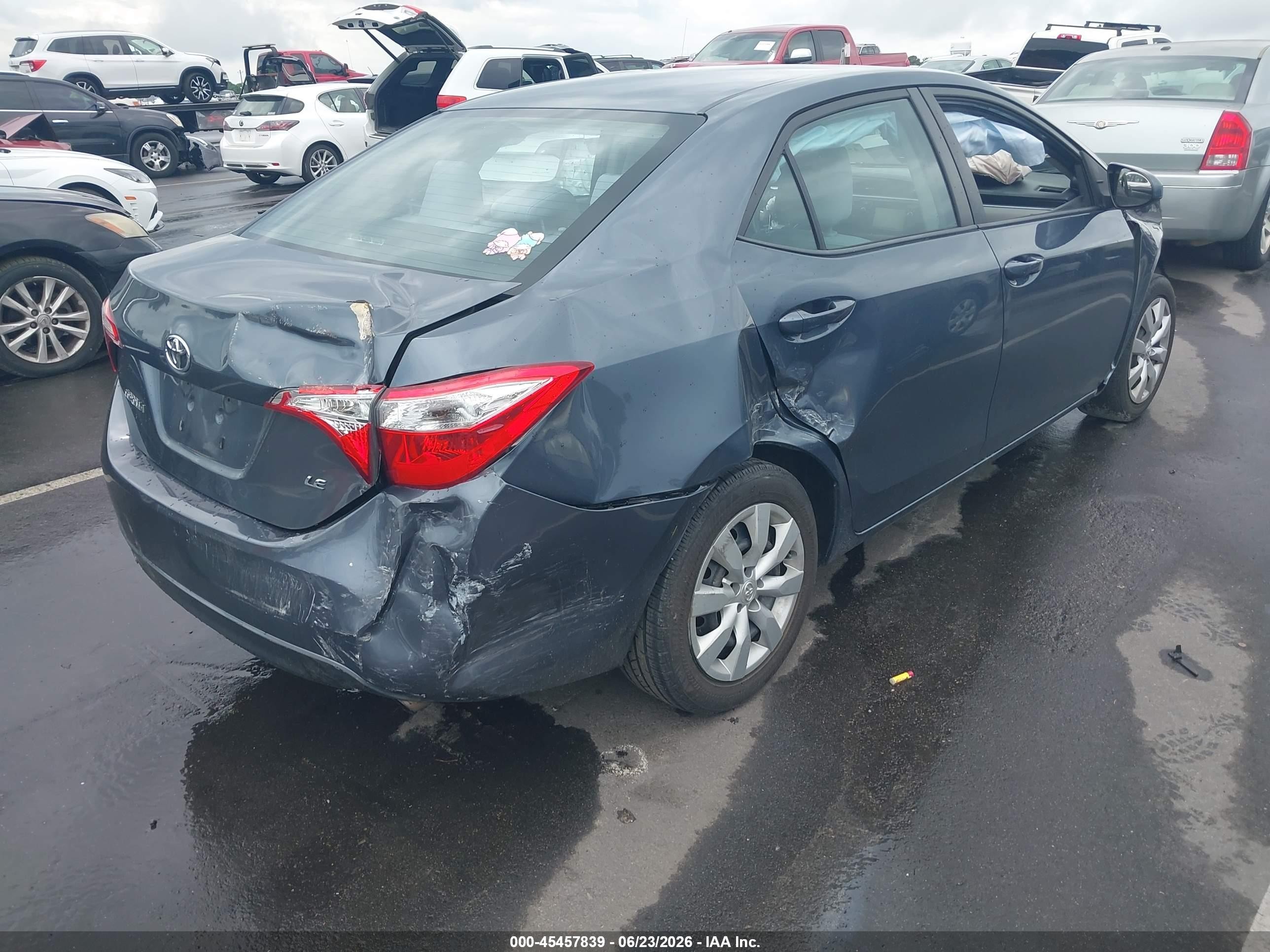 2015 Toyota Corolla Le Blue vin: 2T1BURHE2FC254874