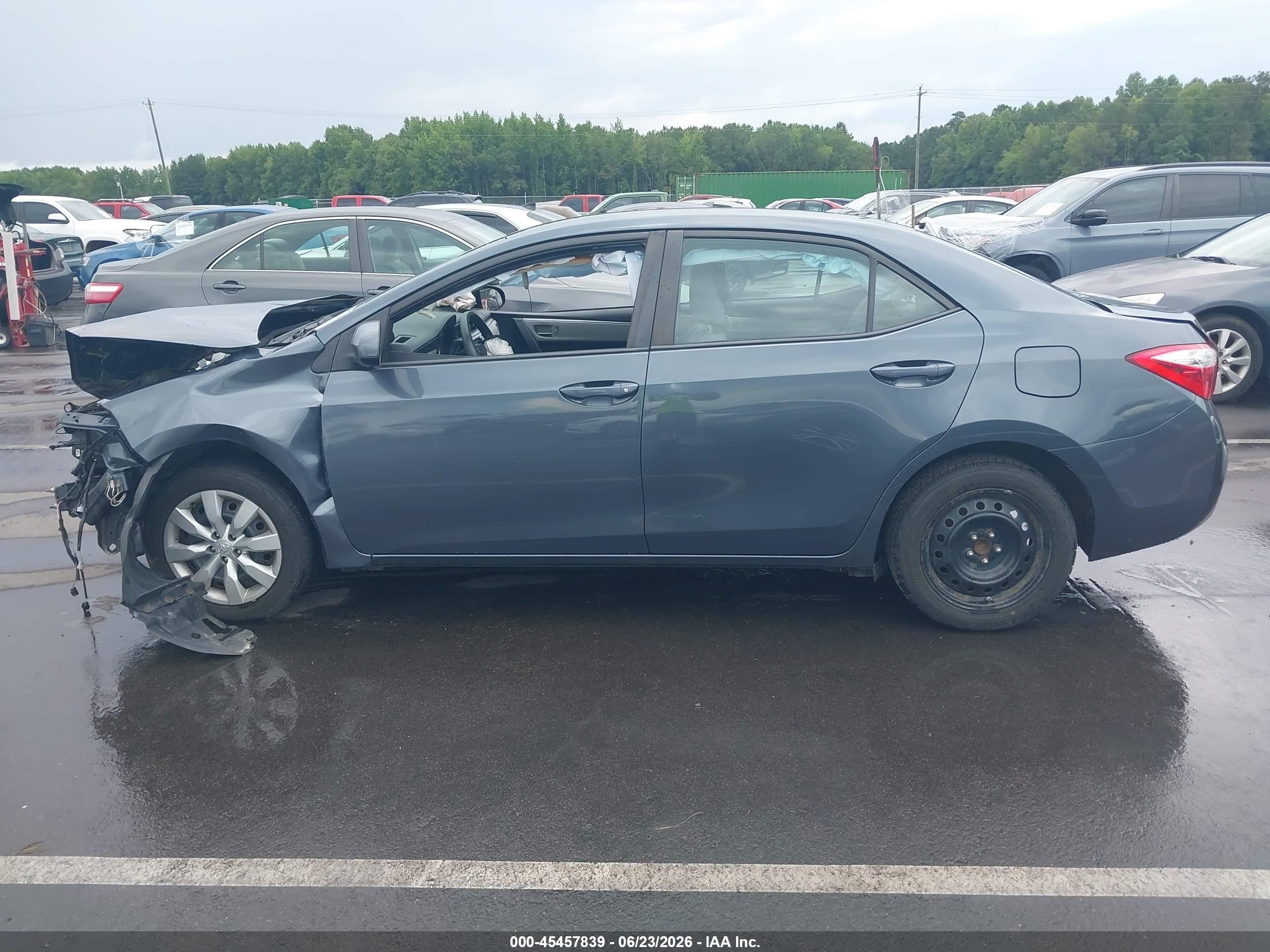 2015 Toyota Corolla Le Blue vin: 2T1BURHE2FC254874