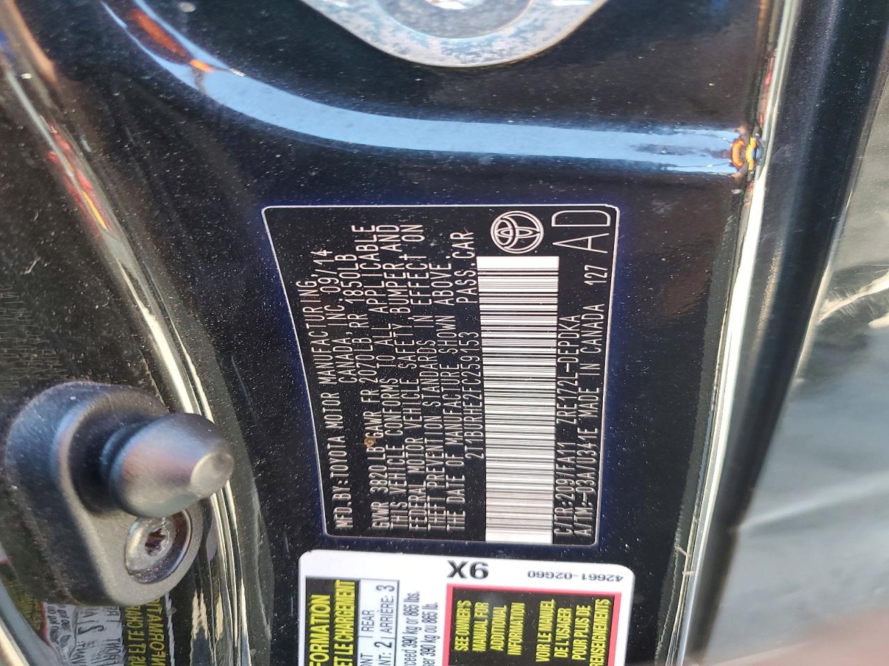 2015 Toyota Corolla L Black vin: 2T1BURHE2FC259153