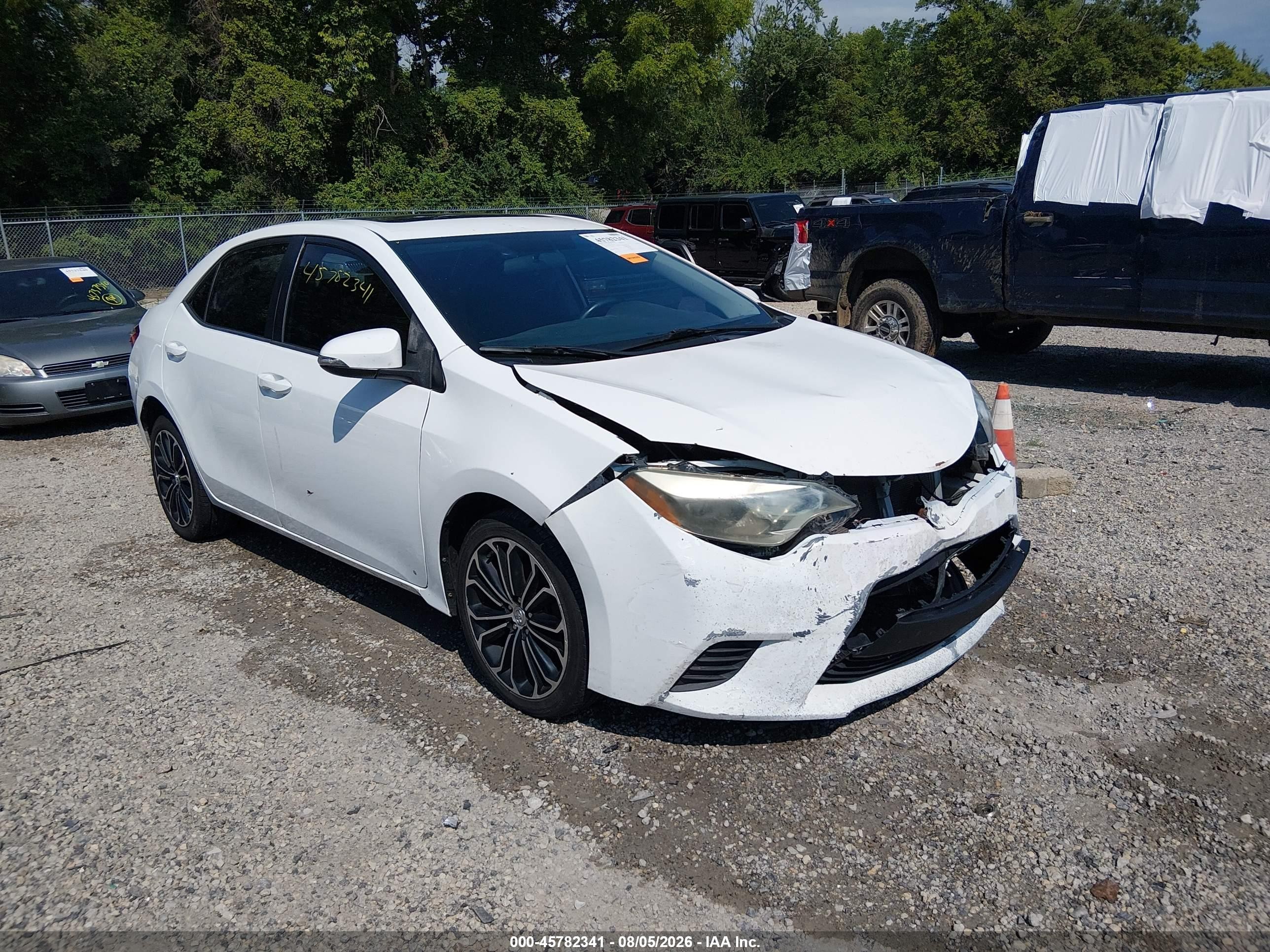 2015 Toyota Corolla S Plus Белый vin: 2T1BURHE2FC280357