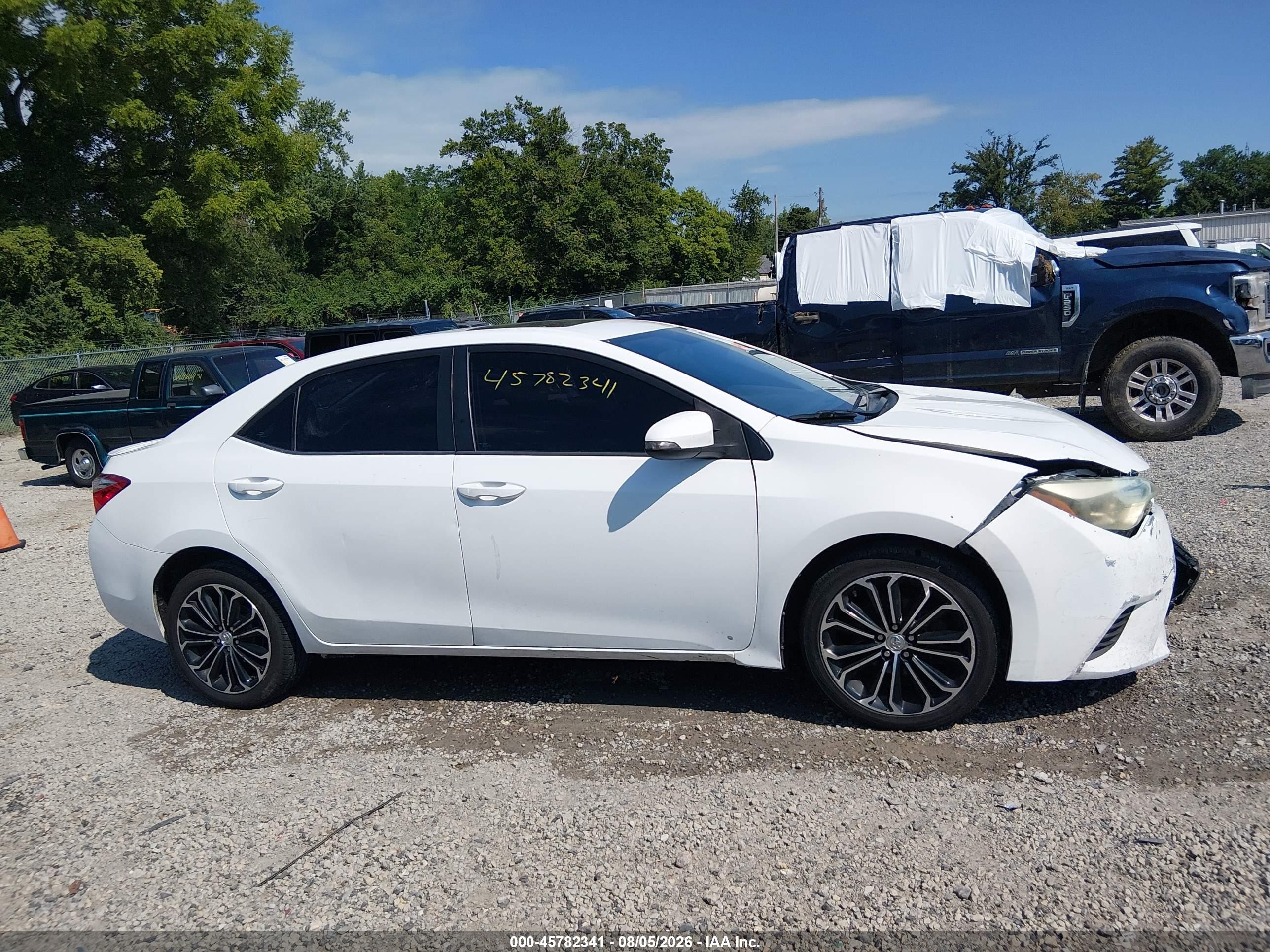2015 Toyota Corolla S Plus White vin: 2T1BURHE2FC280357