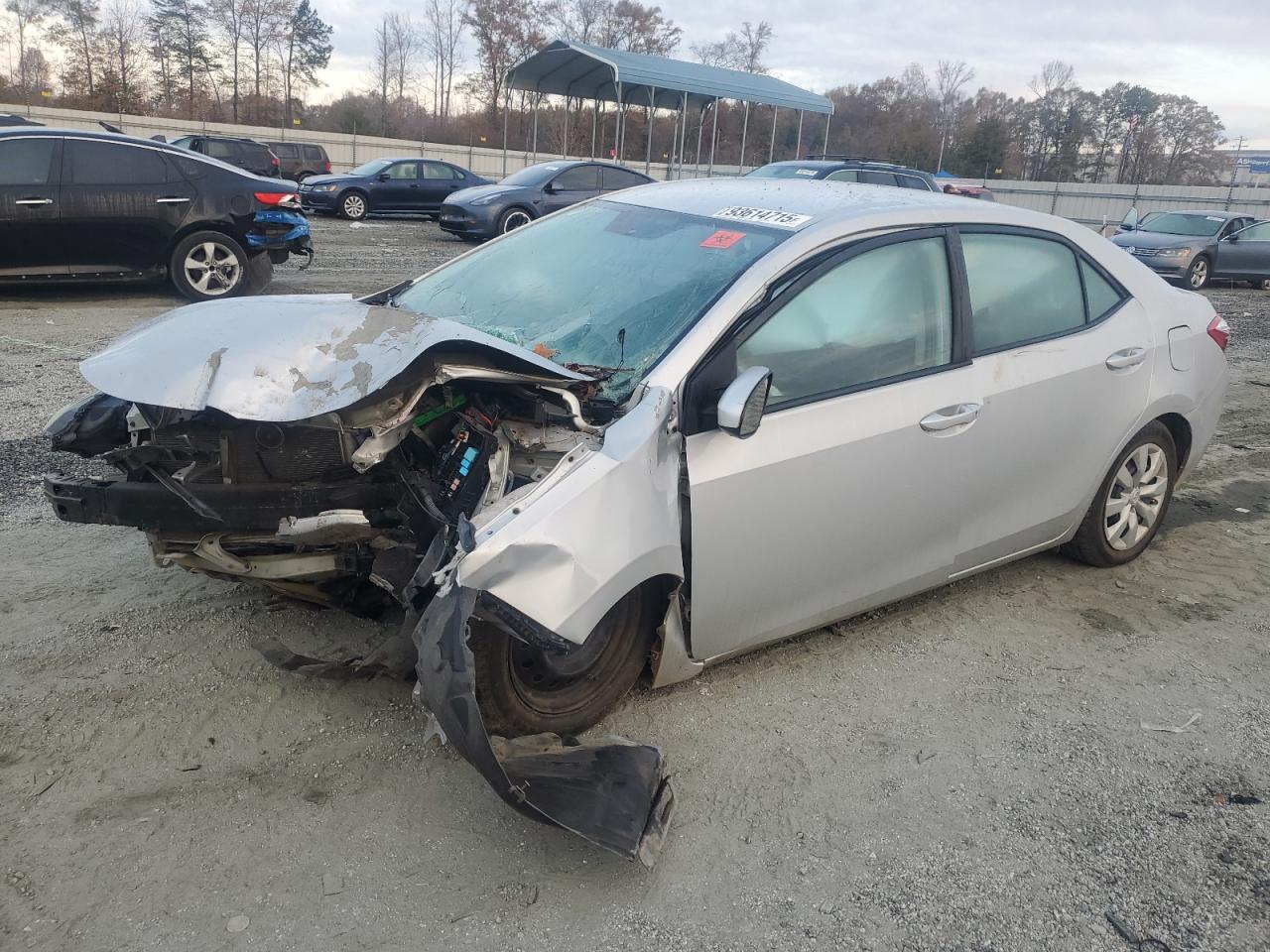 2015 Toyota Corolla L Silver vin: 2T1BURHE2FC294839