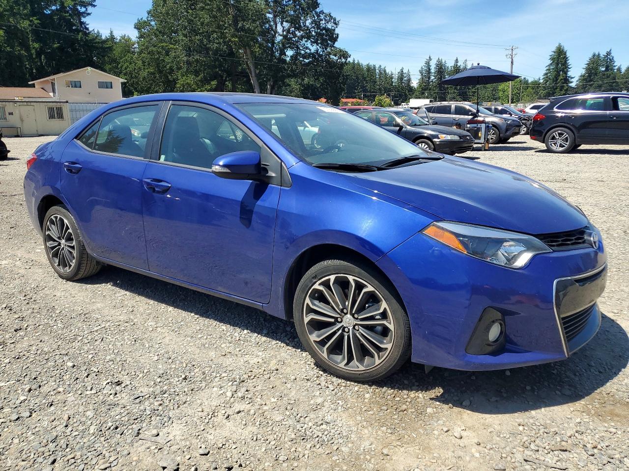 2015 Toyota Corolla S Plus Blue vin: 2T1BURHE2FC308982
