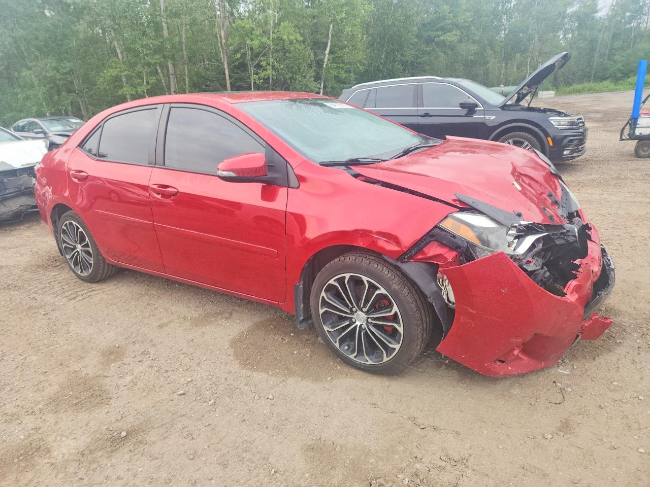 2015 Toyota Corolla L Red vin: 2T1BURHE2FC314362