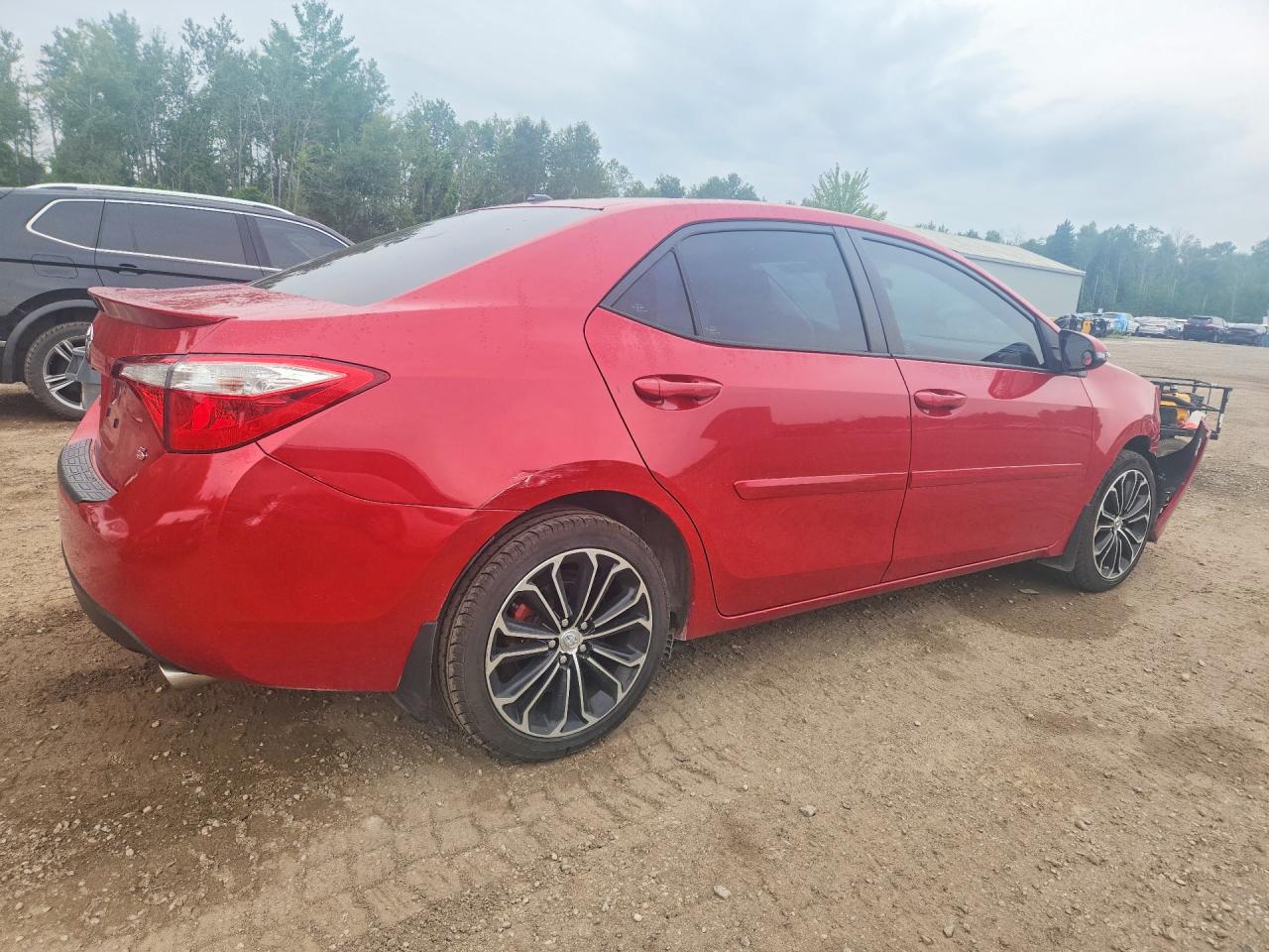 2015 Toyota Corolla L Red vin: 2T1BURHE2FC314362