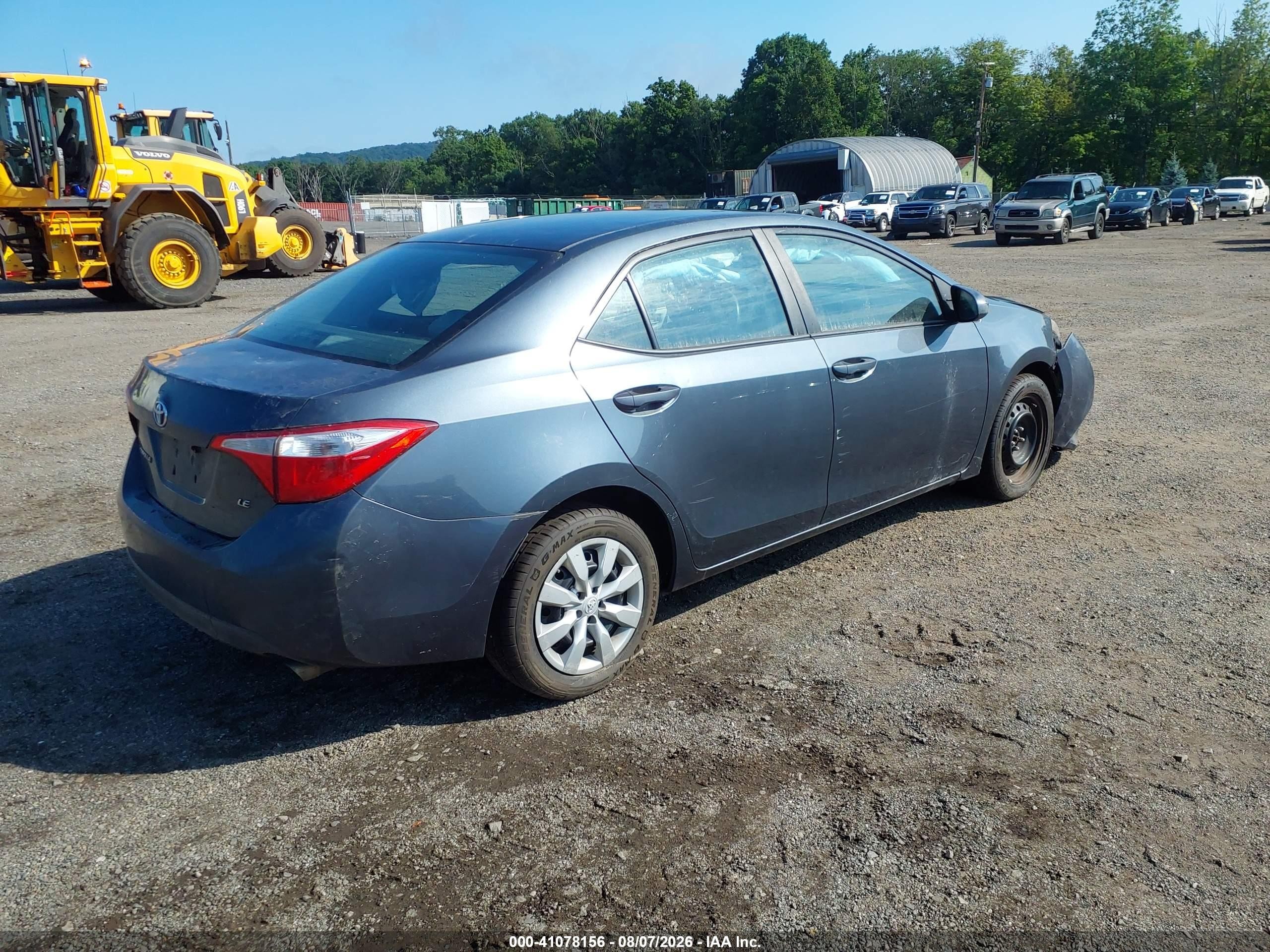 2015 Toyota Corolla Le Gray vin: 2T1BURHE2FC315480